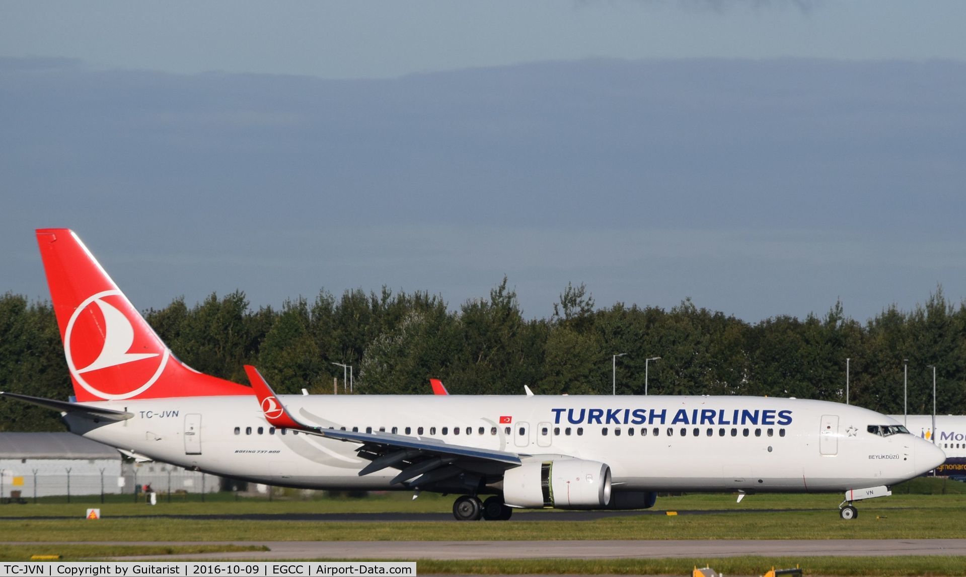 TC-JVN, 2016 Boeing 737-8F2 C/N 60018, At Manchester