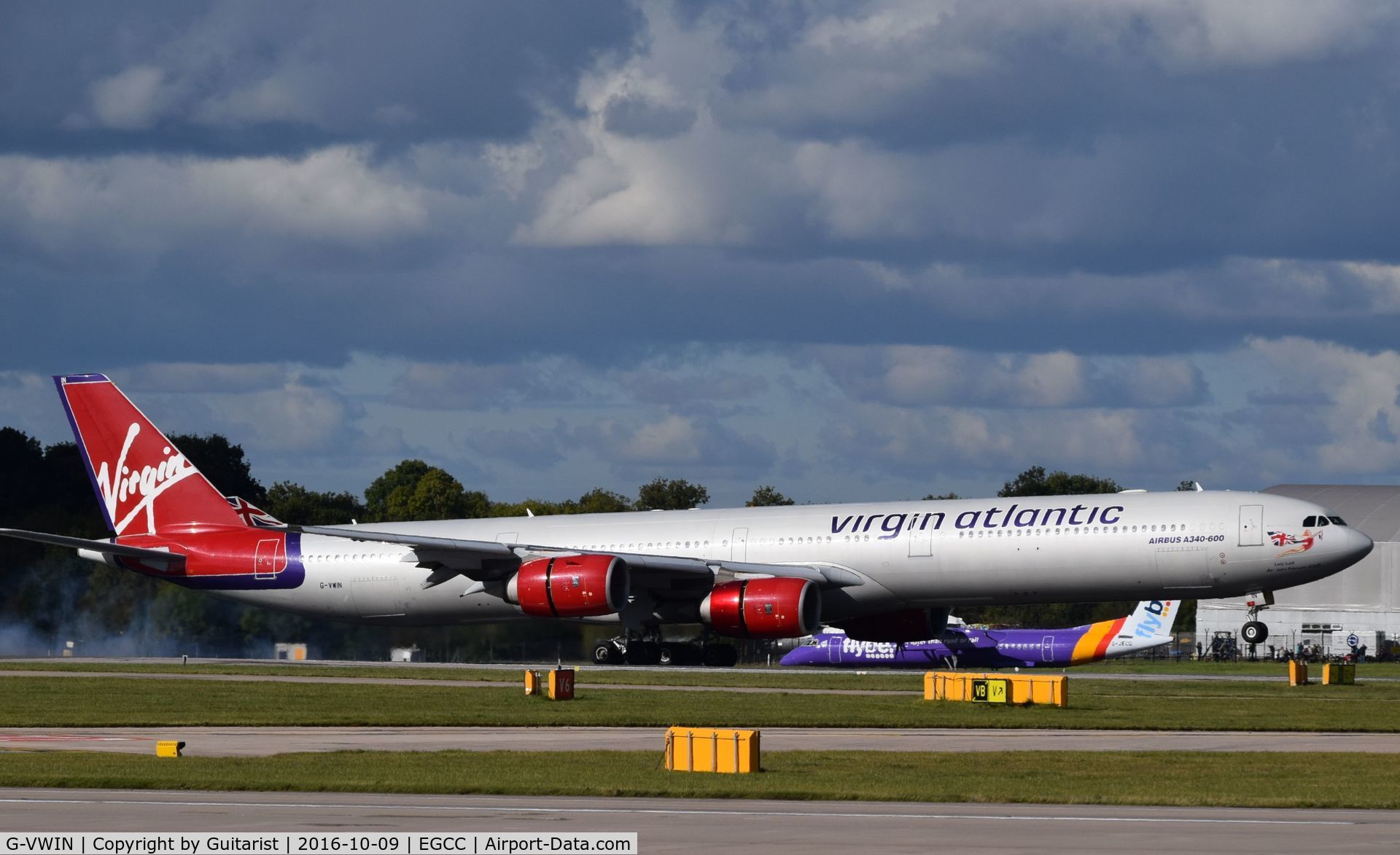 G-VWIN, 2006 Airbus A340-642 C/N 736, At Manchester