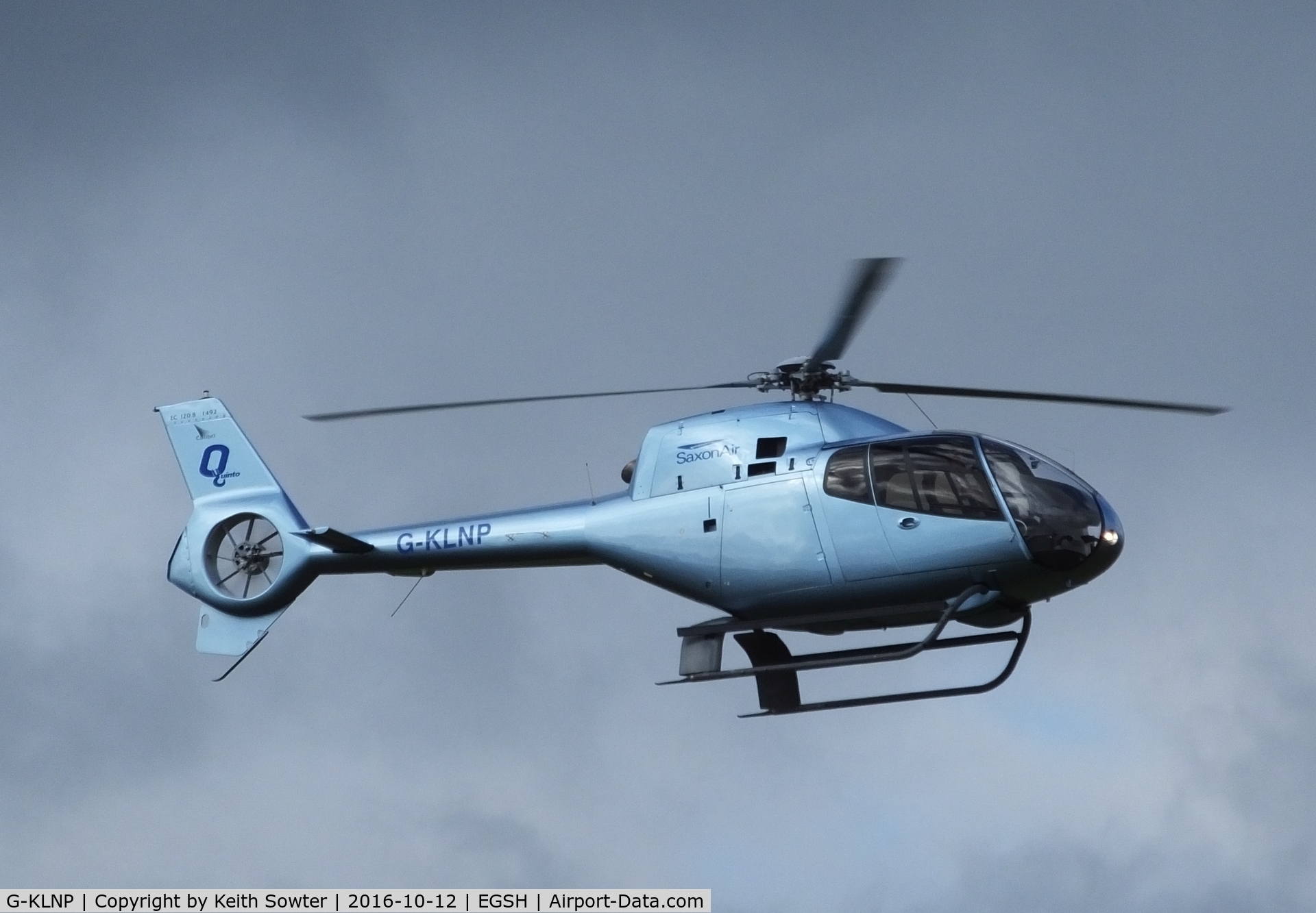 G-KLNP, 2007 Eurocopter EC-120B Colibri C/N 1492, short finals