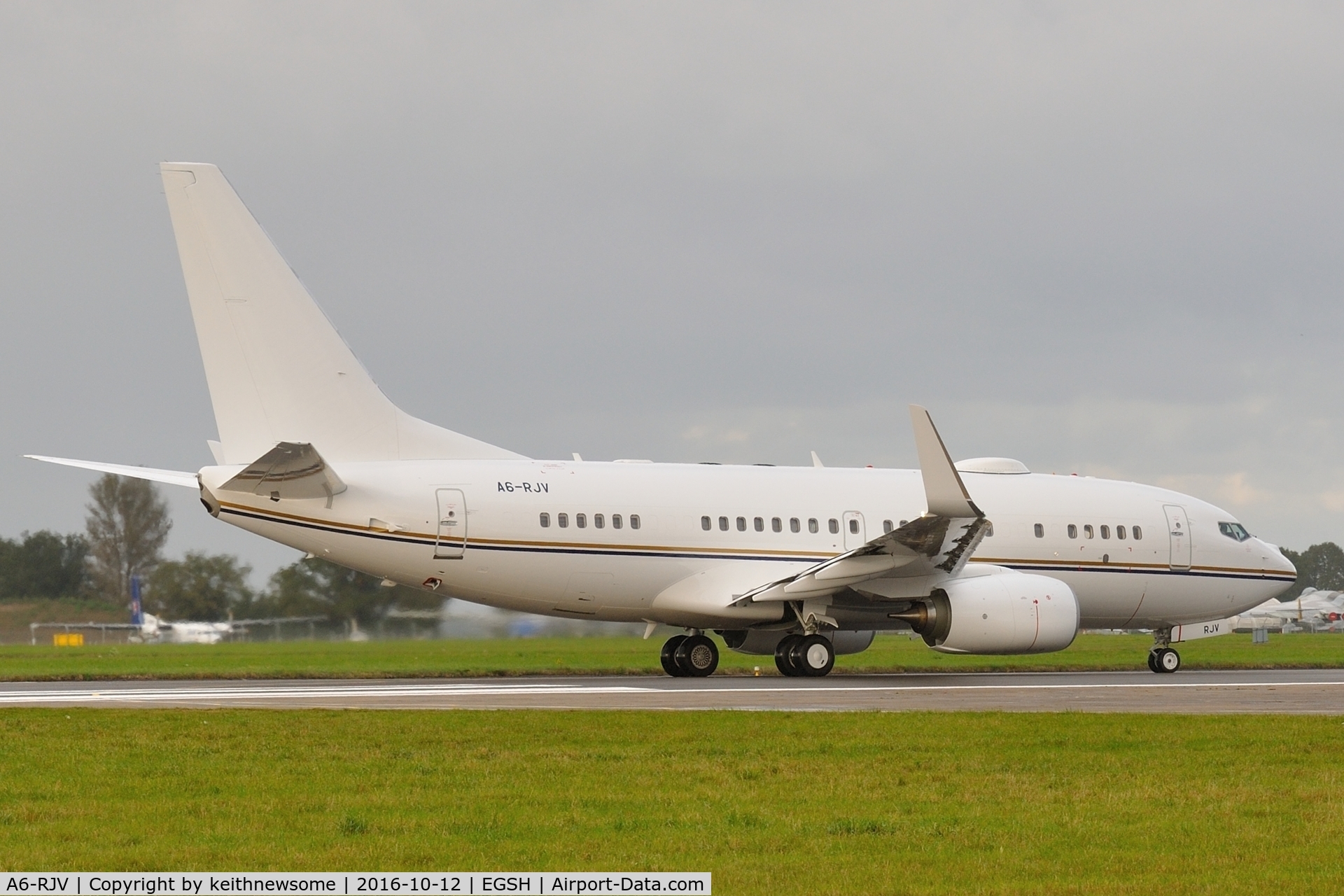 A6-RJV, Boeing 737-77W BBJ C/N 62467/5564, Leaving for air test.