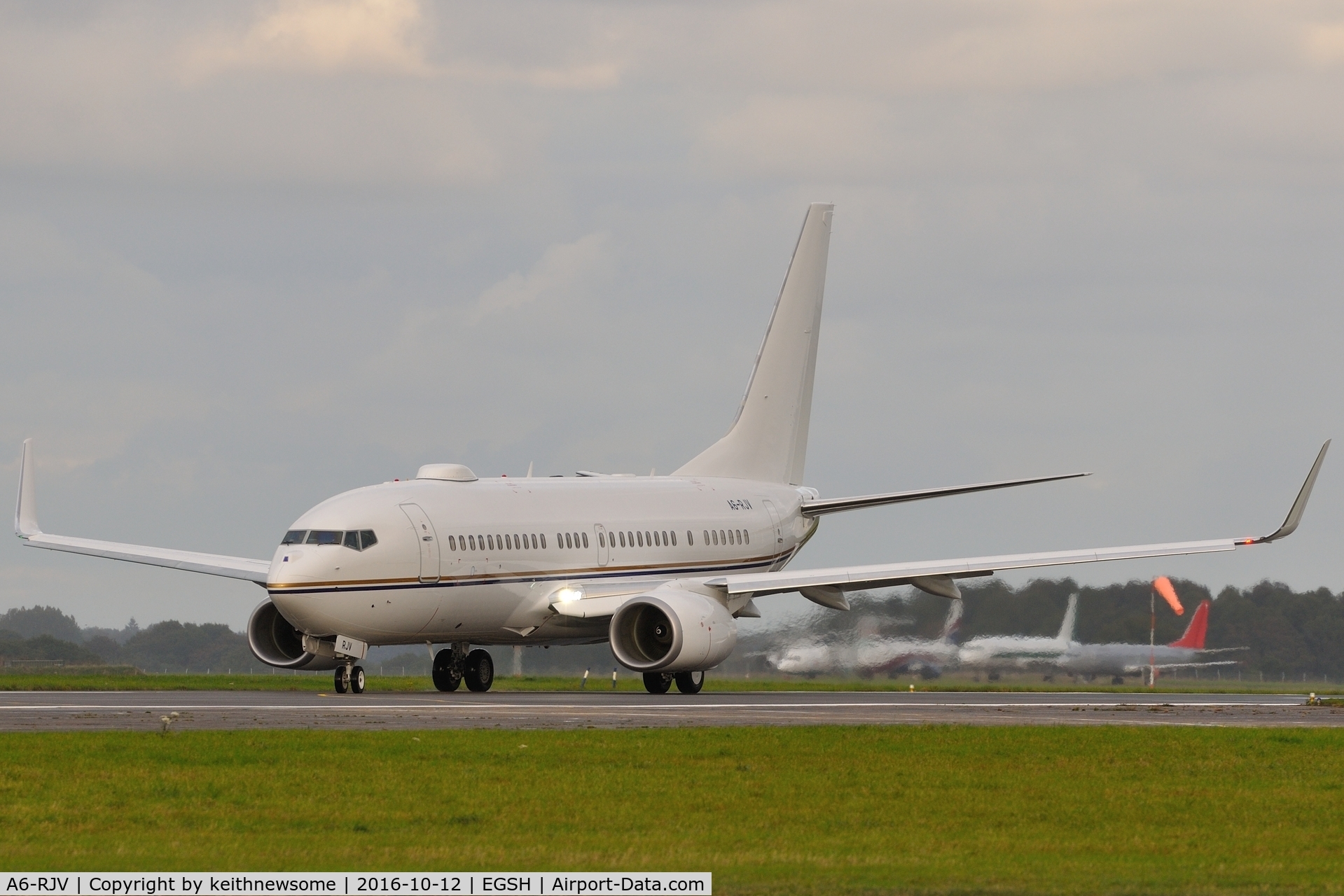 A6-RJV, Boeing 737-77W BBJ C/N 62467/5564, Leaving for air test.
