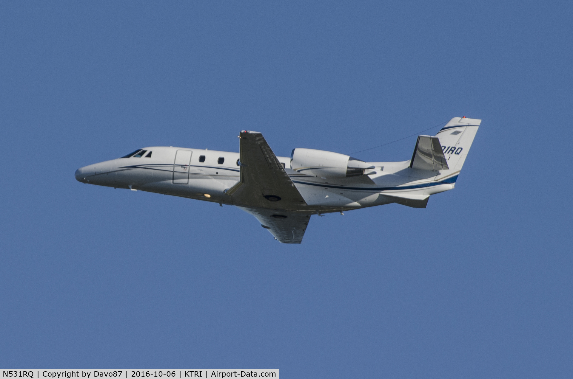 N531RQ, 2001 Cessna 560XL Citation Excel C/N 560-5184, Lifting off from Tri-Cities Airport (KTRI) in the late afternoon sun.