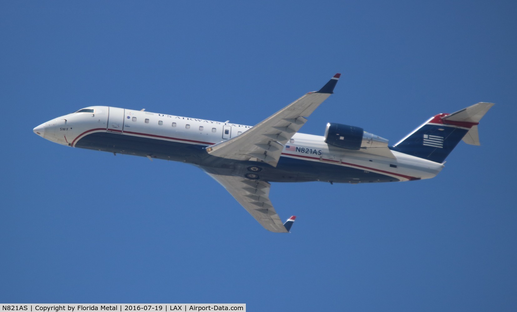 N821AS, 1997 Canadair CRJ-200LR (CL-600-2B19) C/N 7194, USAirways