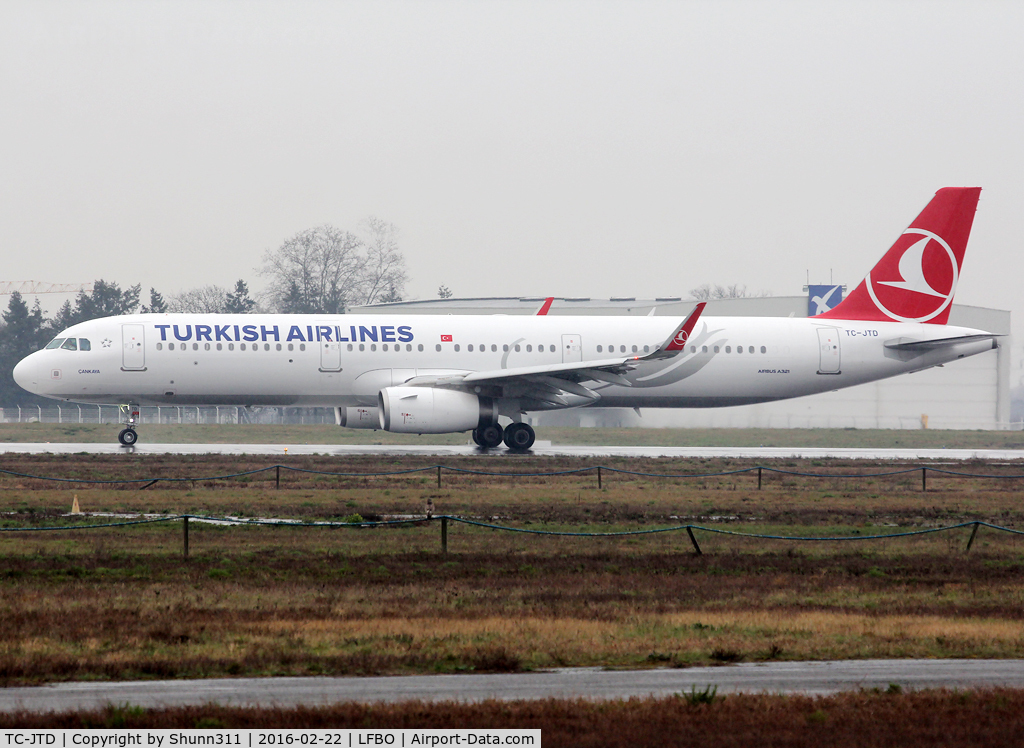 TC-JTD, 2015 Airbus A321-231 C/N 6822, Ready for departure from rwy 32R