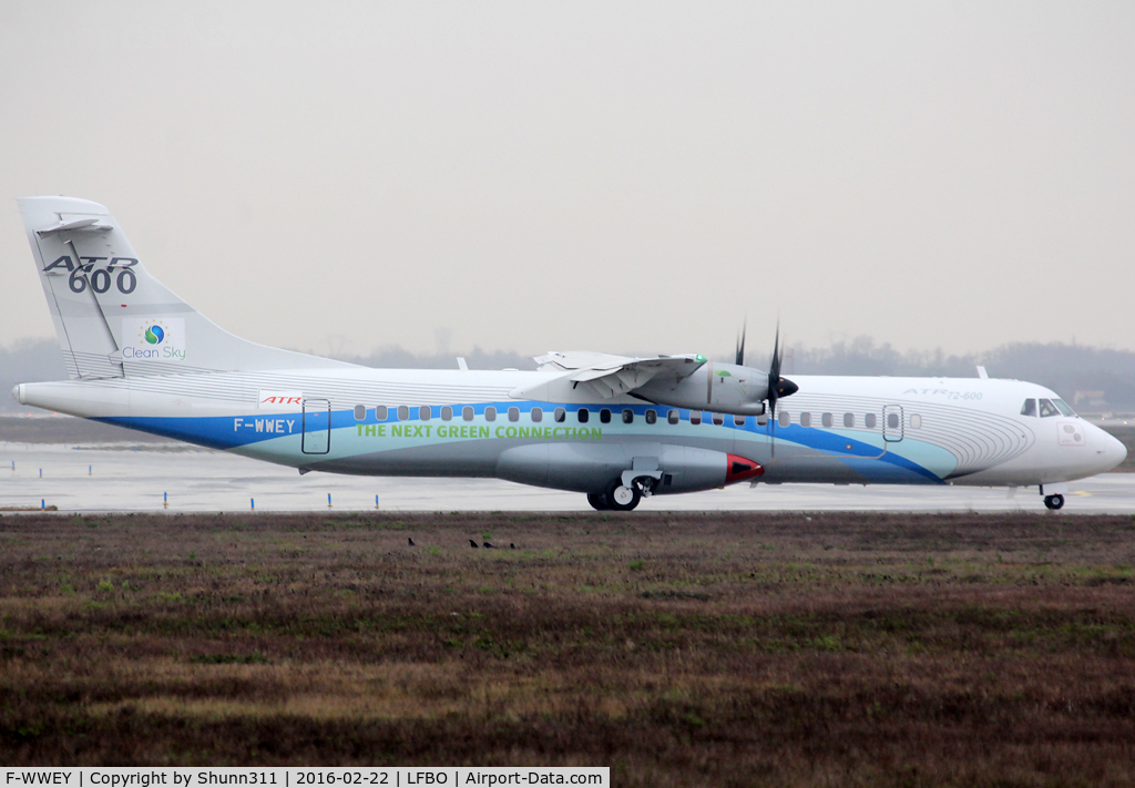 F-WWEY, 1988 ATR 72-201 C/N 098, C/n 0098 - ATR72 prototype with additional 'CleanSky / The Next Green Connexion' titles