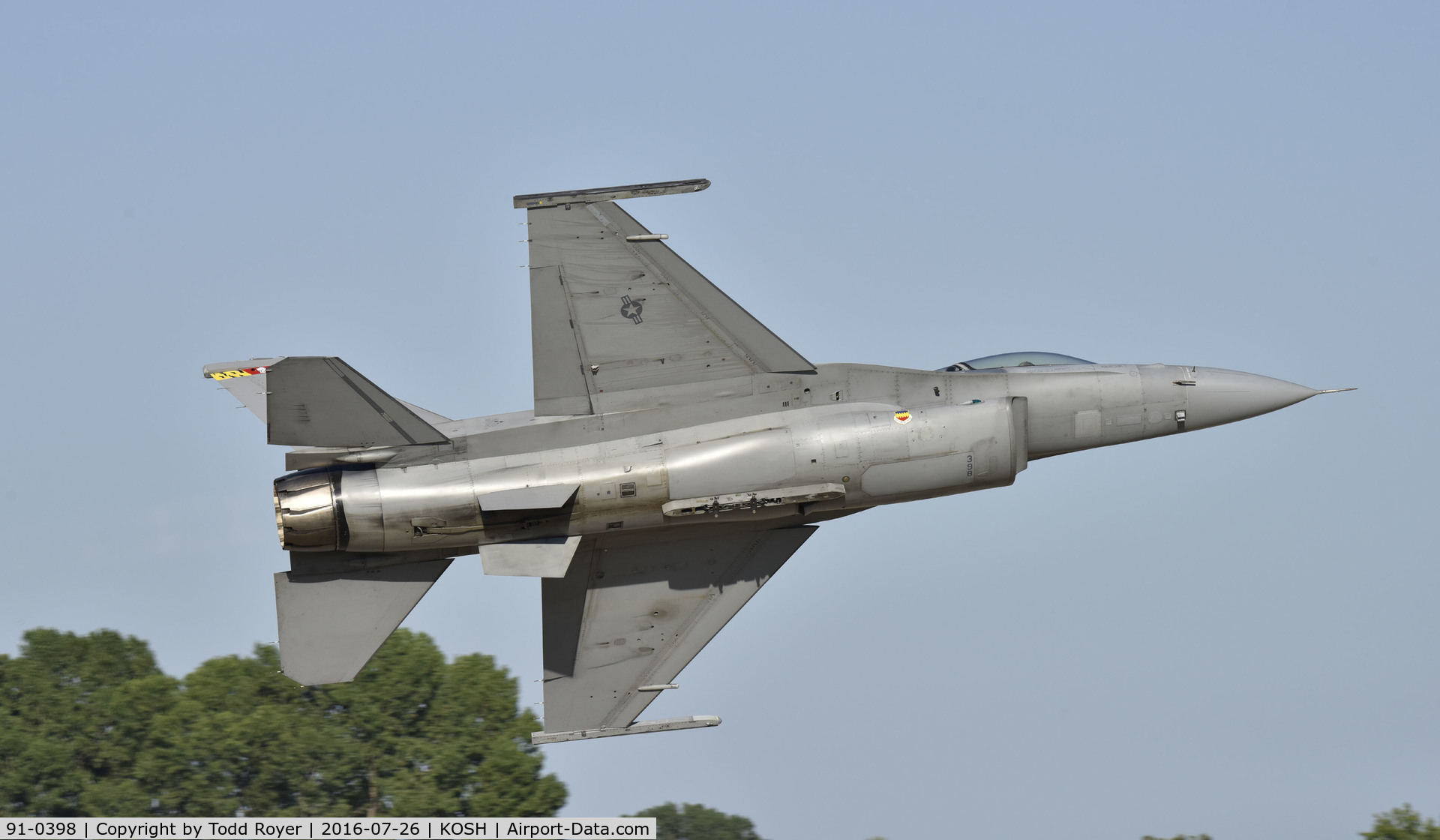 91-0398, 1993 General Dynamics F-16C Fighting Falcon C/N CC-86, Airventure 2016