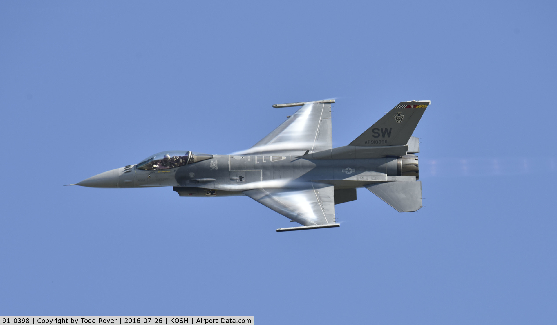 91-0398, 1993 General Dynamics F-16C Fighting Falcon C/N CC-86, Airventure 2016