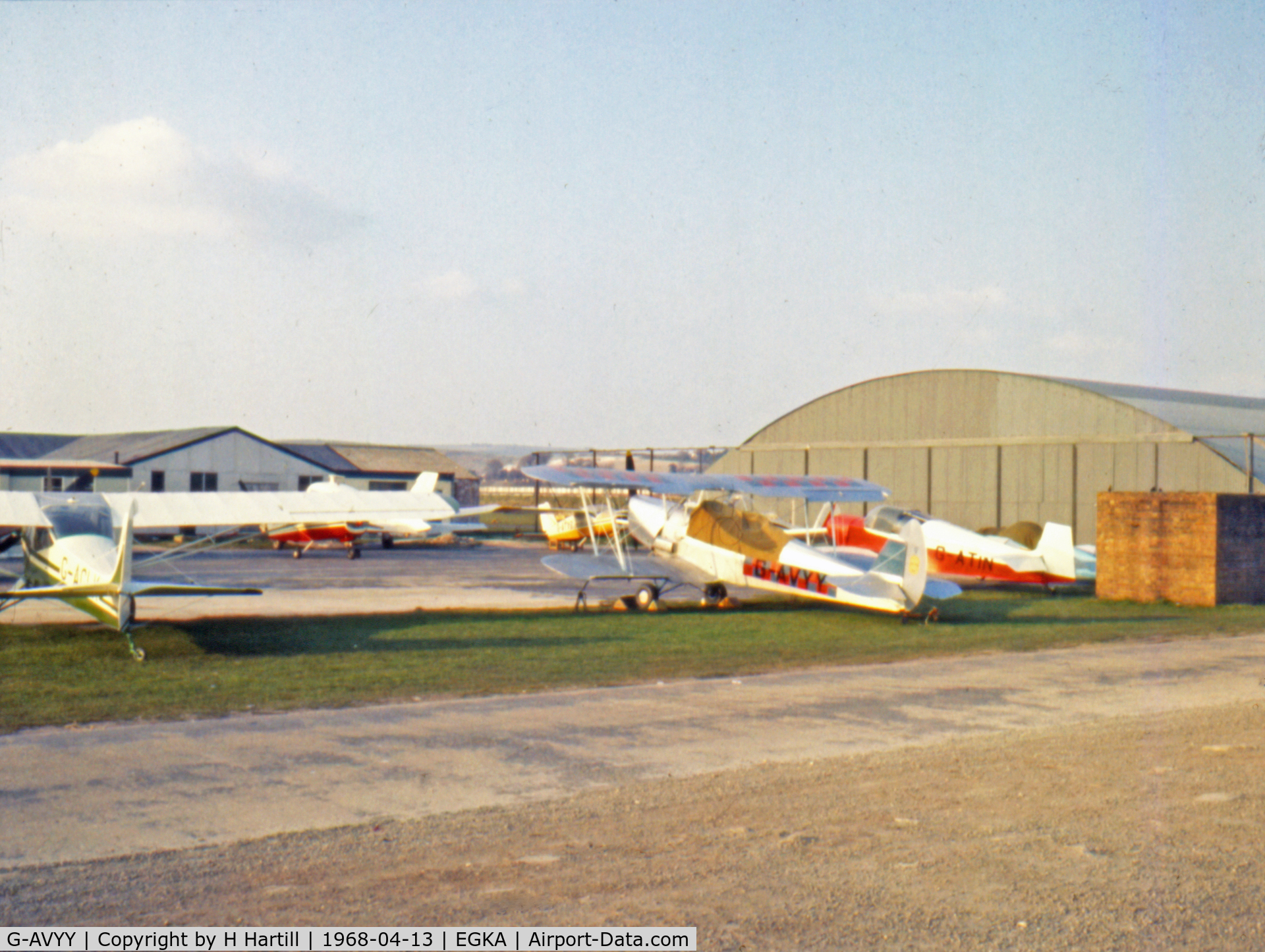 G-AVYY, 1947 Stampe-Vertongen SV-4C C/N 548, Shoreham Airport 13April 1968 also Jodel G ATIN
