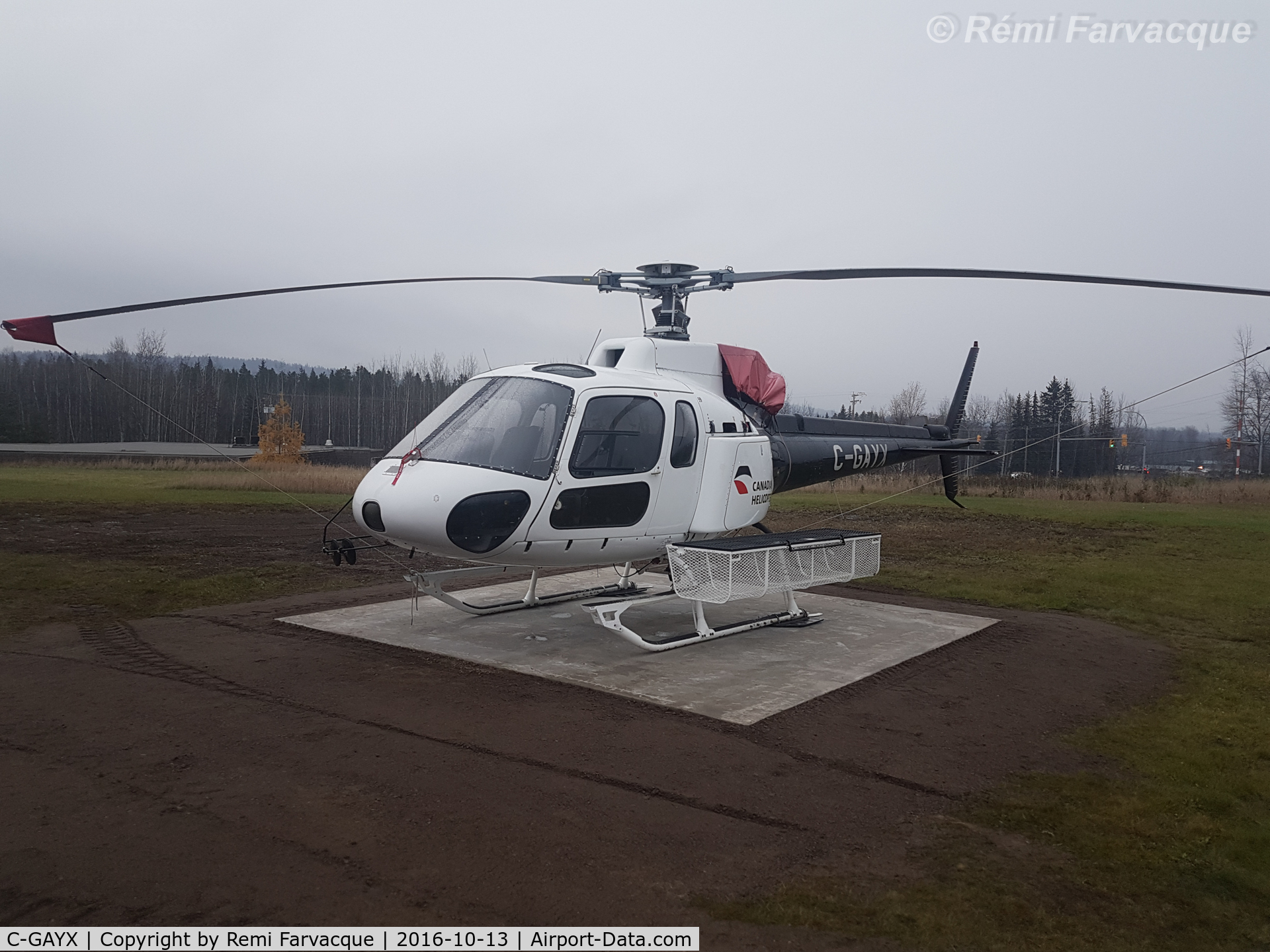 C-GAYX, 1981 Aerospatiale AS-350BA Ecureuil C/N 1179, Parked at Canadian Helicopters base in Smithrs (not airport).