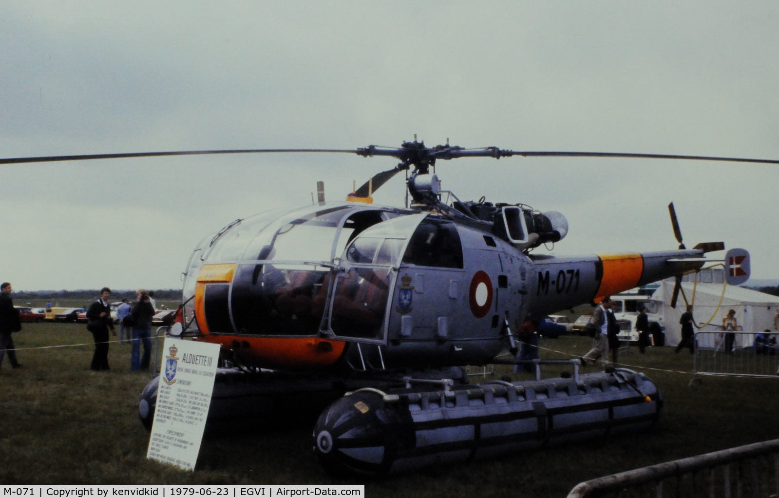 M-071, 1963 Sud SA-3160 Alouette III C/N 1071, At the 1979 International Air Tattoo Greenham Common, copied from slide.