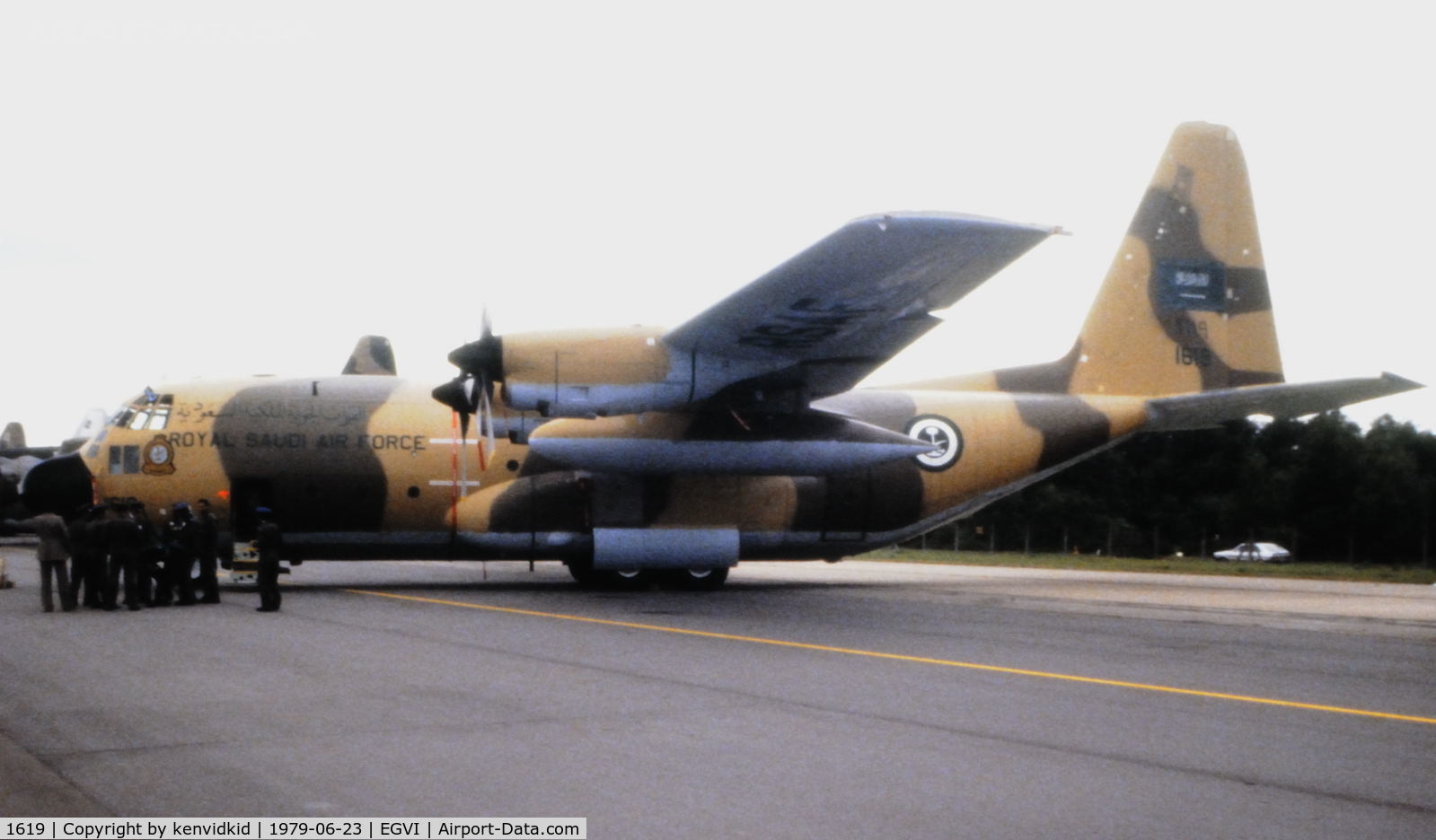 1619, 1968 Lockheed C-130H Hercules C/N 382-4758, At the 1979 International Air Tattoo Greenham Common, copied from slide.