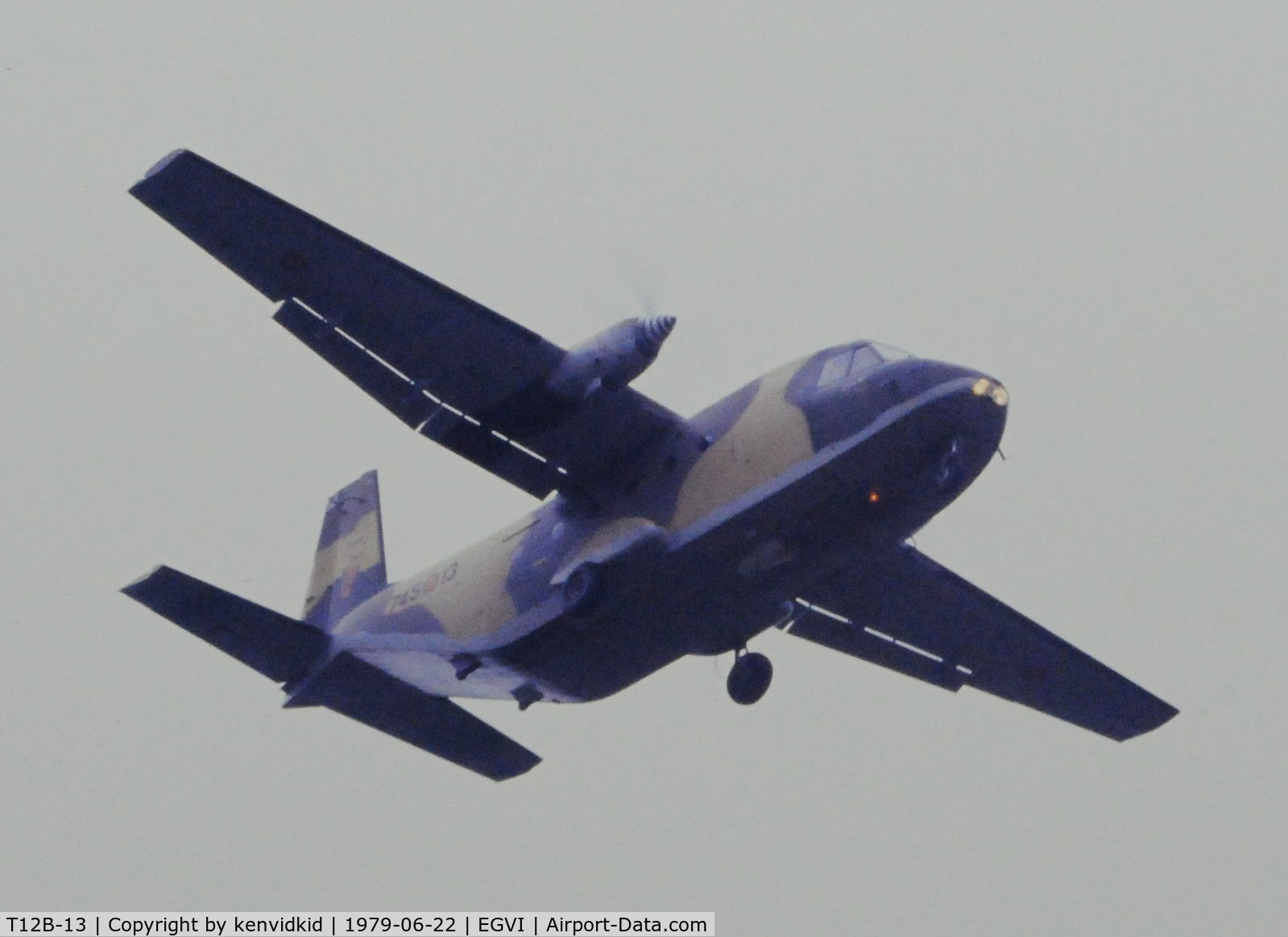 T12B-13, CASA C-212-100 Aviocar C/N A1-9-19, At the 1979 International Air Tattoo Greenham Common, copied from slide.