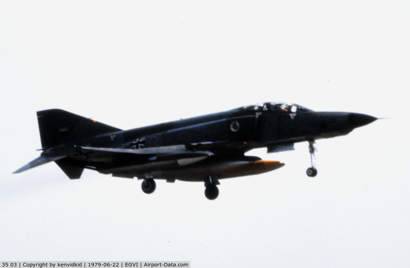 35 03, 1969 McDonnell Douglas RF-4E Phantom II C/N 3883, At the 1979 International Air Tattoo Greenham Common, copied from slide