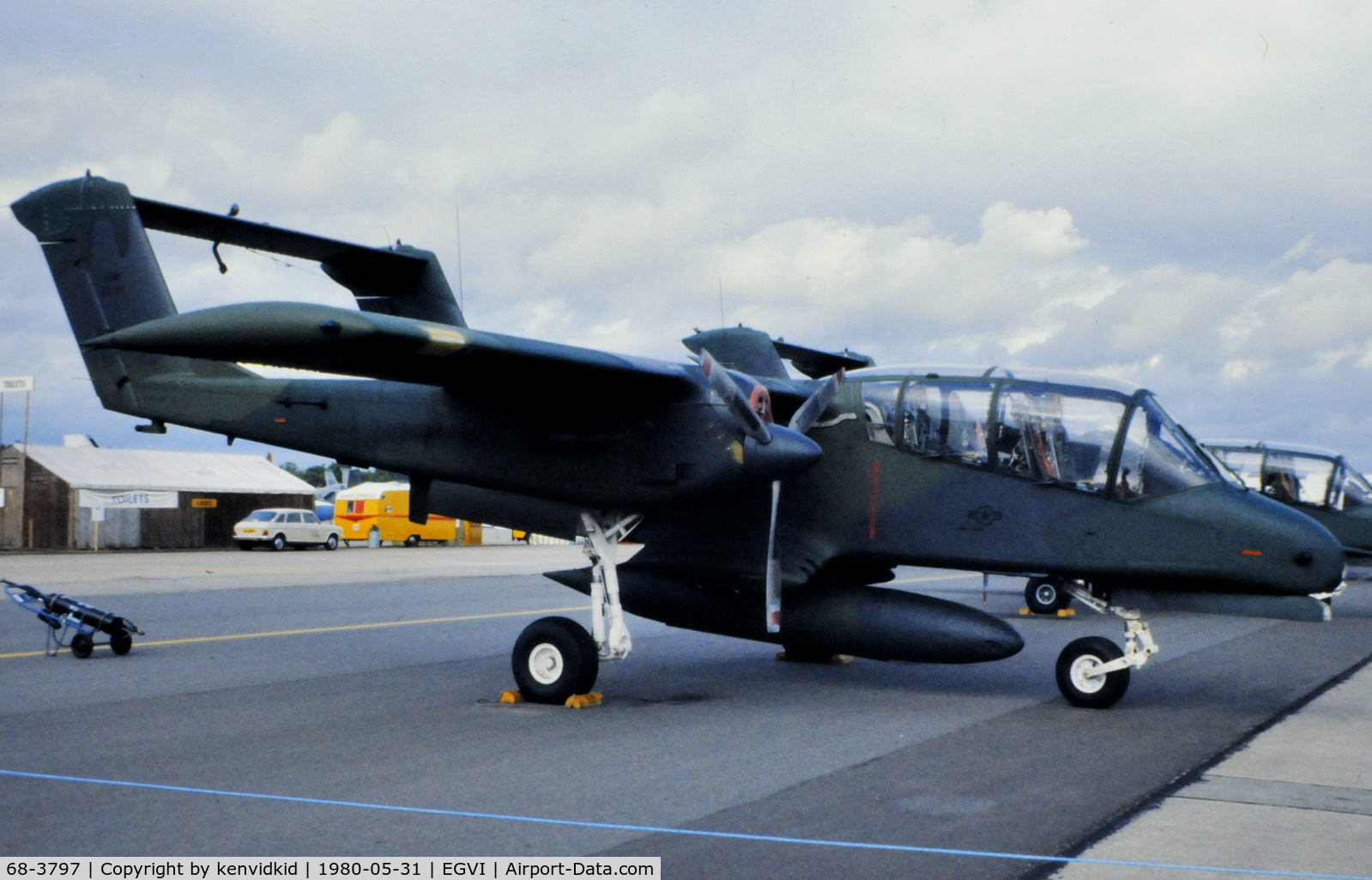 68-3797, 1967 North American Rockwell OV-10A Bronco C/N 321-123, At the 1980 International Air Tattoo Greenham Common, copied from slide.