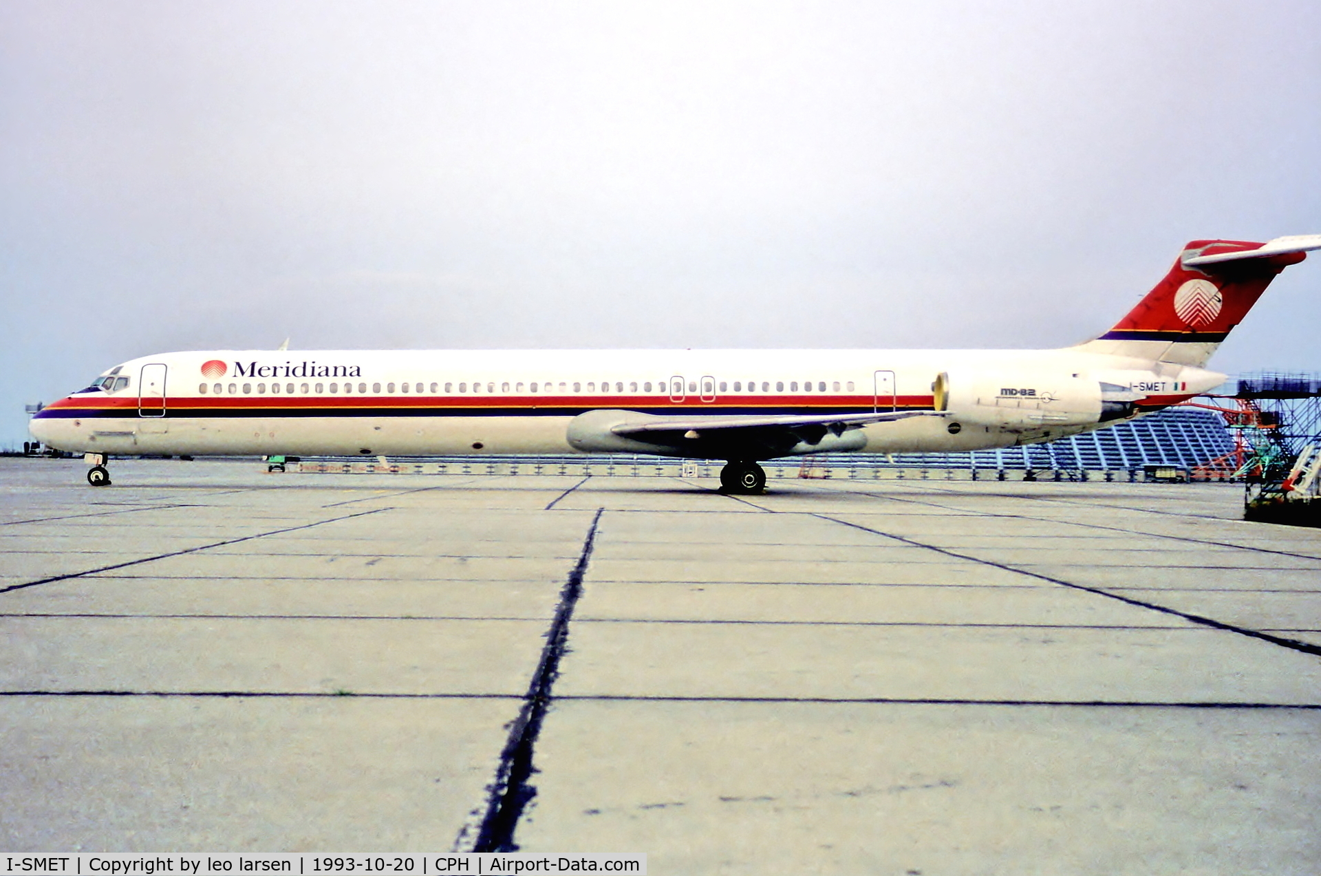 I-SMET, 1987 McDonnell Douglas MD-82 (DC-9-82) C/N 49531, Copenhagen 20.10.93