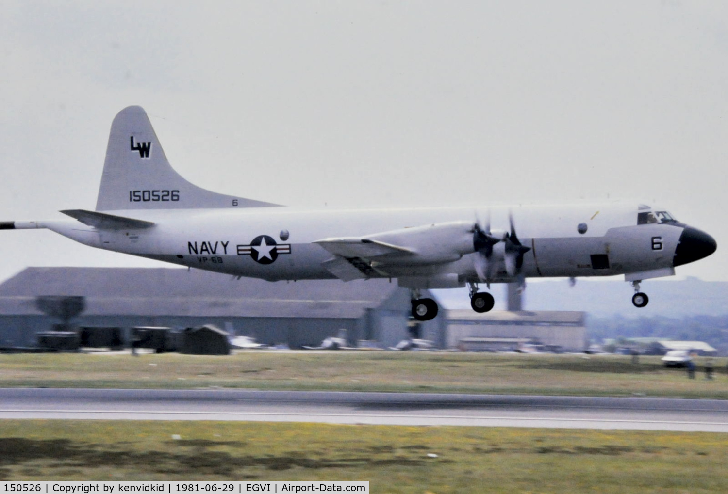 150526, Lockheed P-3A Orion C/N 185-5052, At the 1981 International Air Tattoo, scanned from slide.