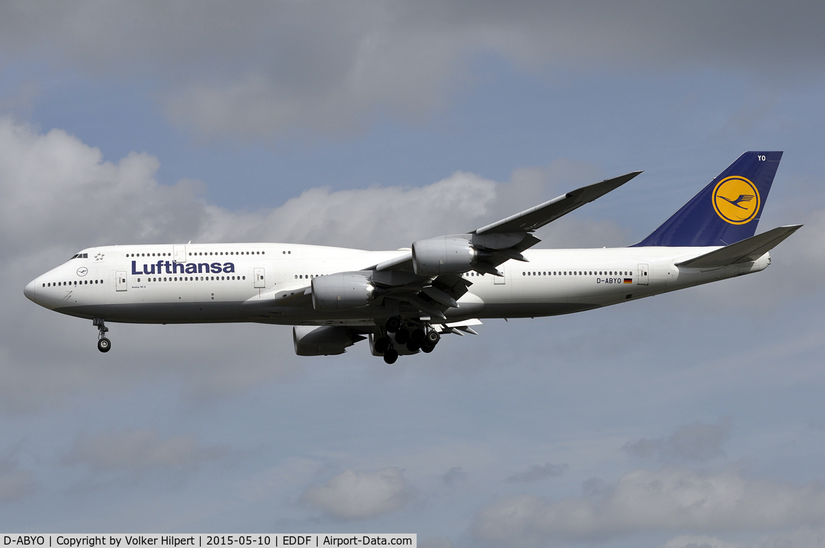 D-ABYO, 2014 Boeing 747-830 C/N 37841, at fra