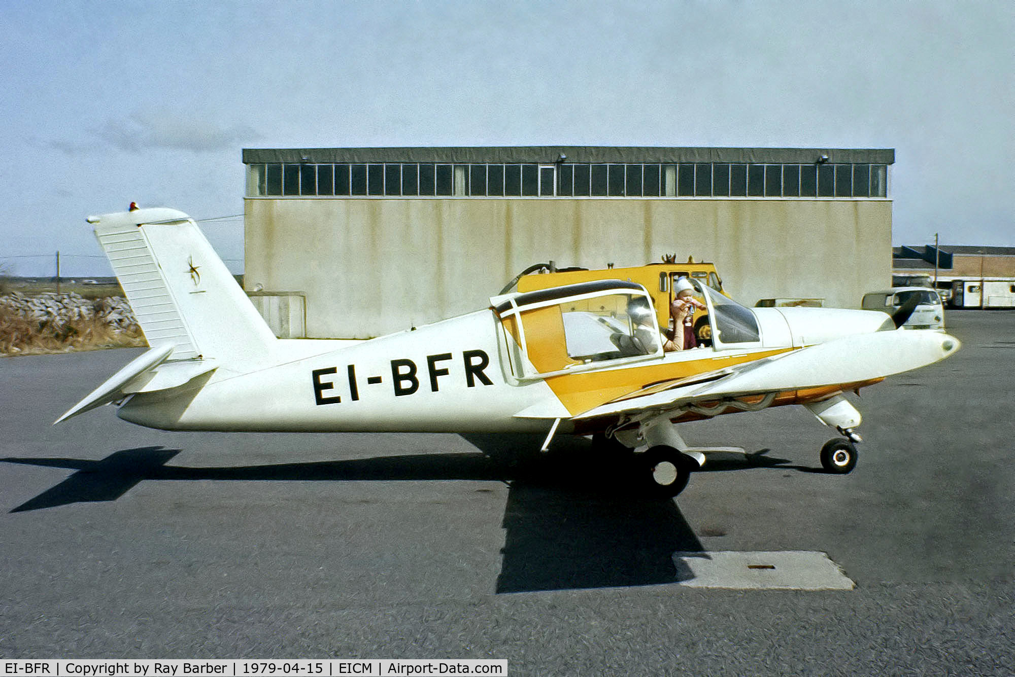 EI-BFR, 1973 Socata MS-880B Rallye 100 C/N 2429, Socata MS.880B Rallye 110ST Galopin [2429] Galway-Carnmore~EI 15/04/1979. From a slide.