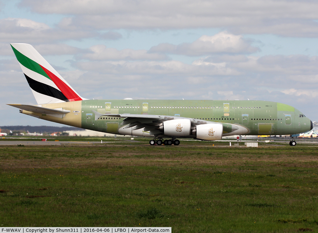 F-WWAV, 2016 Airbus A380-861 C/N 218, C/n 0218 - For Emirates as A6-EUF