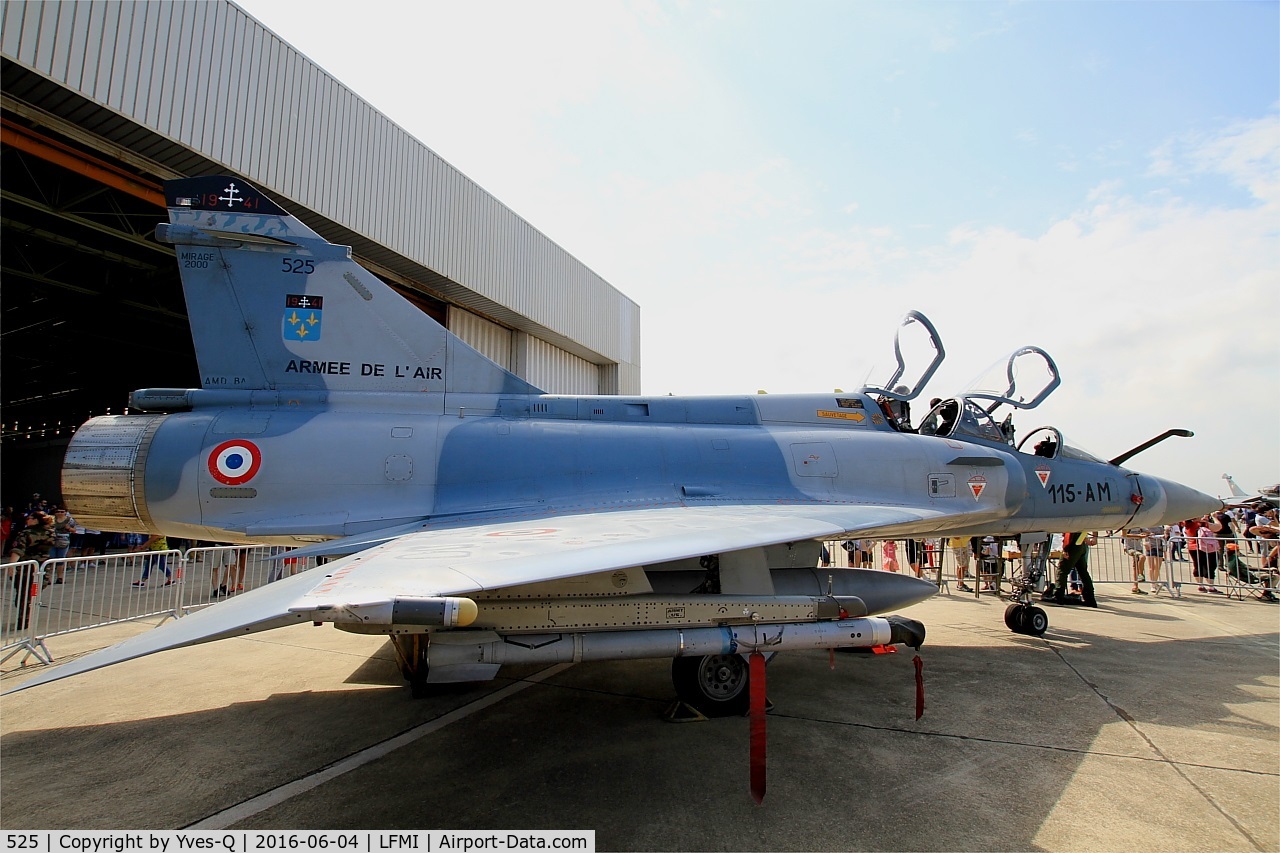 525, Dassault Mirage 2000B C/N 400, Dassault Mirage 2000B, Static display, Istres-Le Tubé Air Base 125 (LFMI-QIE) open day 2016