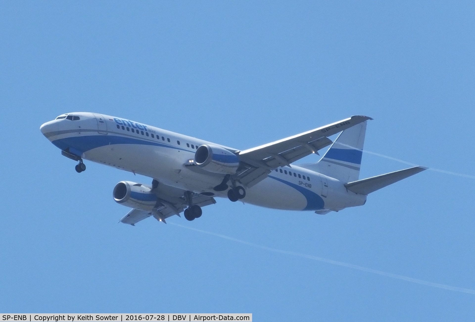 SP-ENB, 1994 Boeing 737-4Q8 C/N 26299, Short finals to Dubrovnik