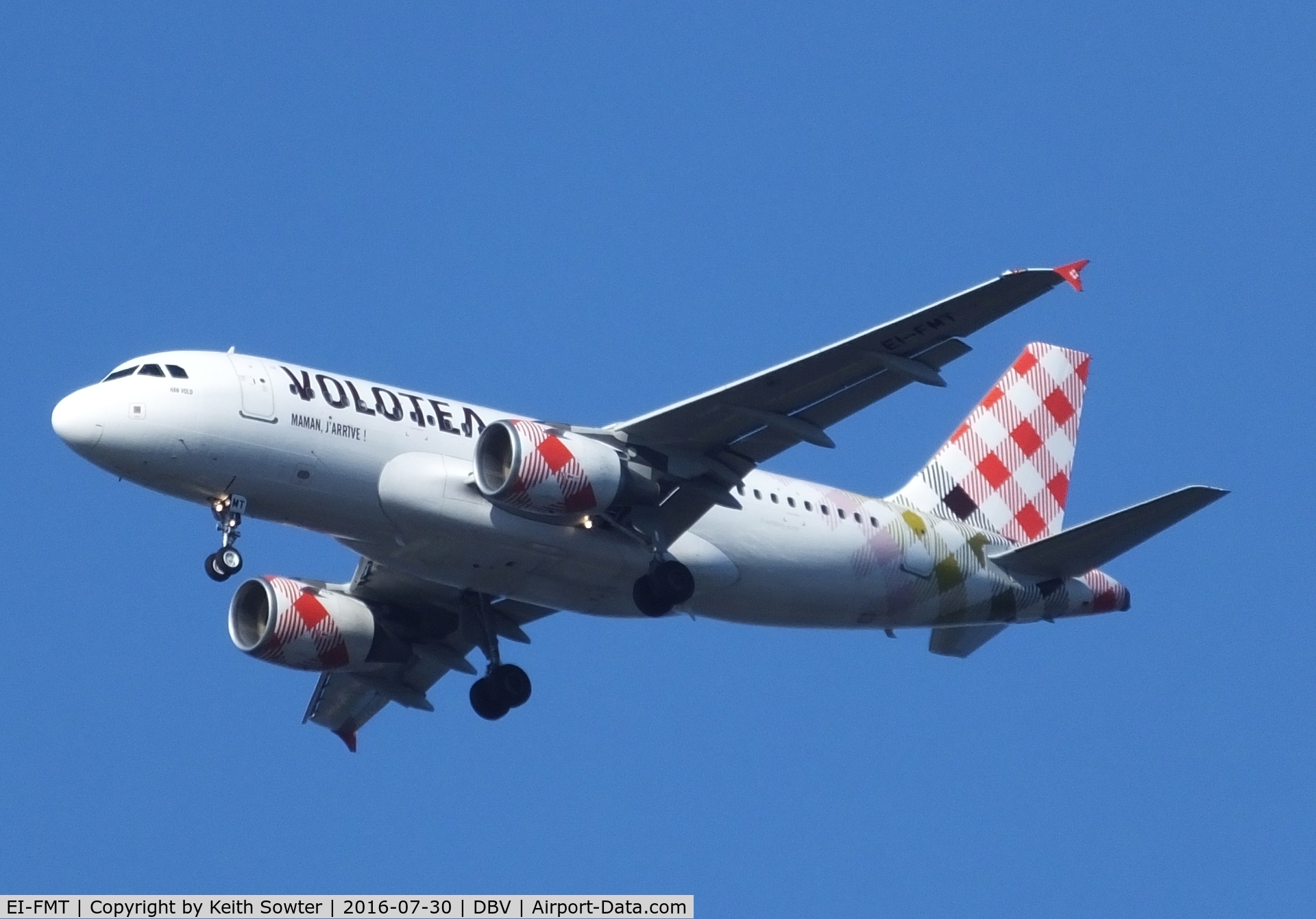 EI-FMT, 2003 Airbus A319-112 C/N 2113, Short finals to land at Dubrovnik