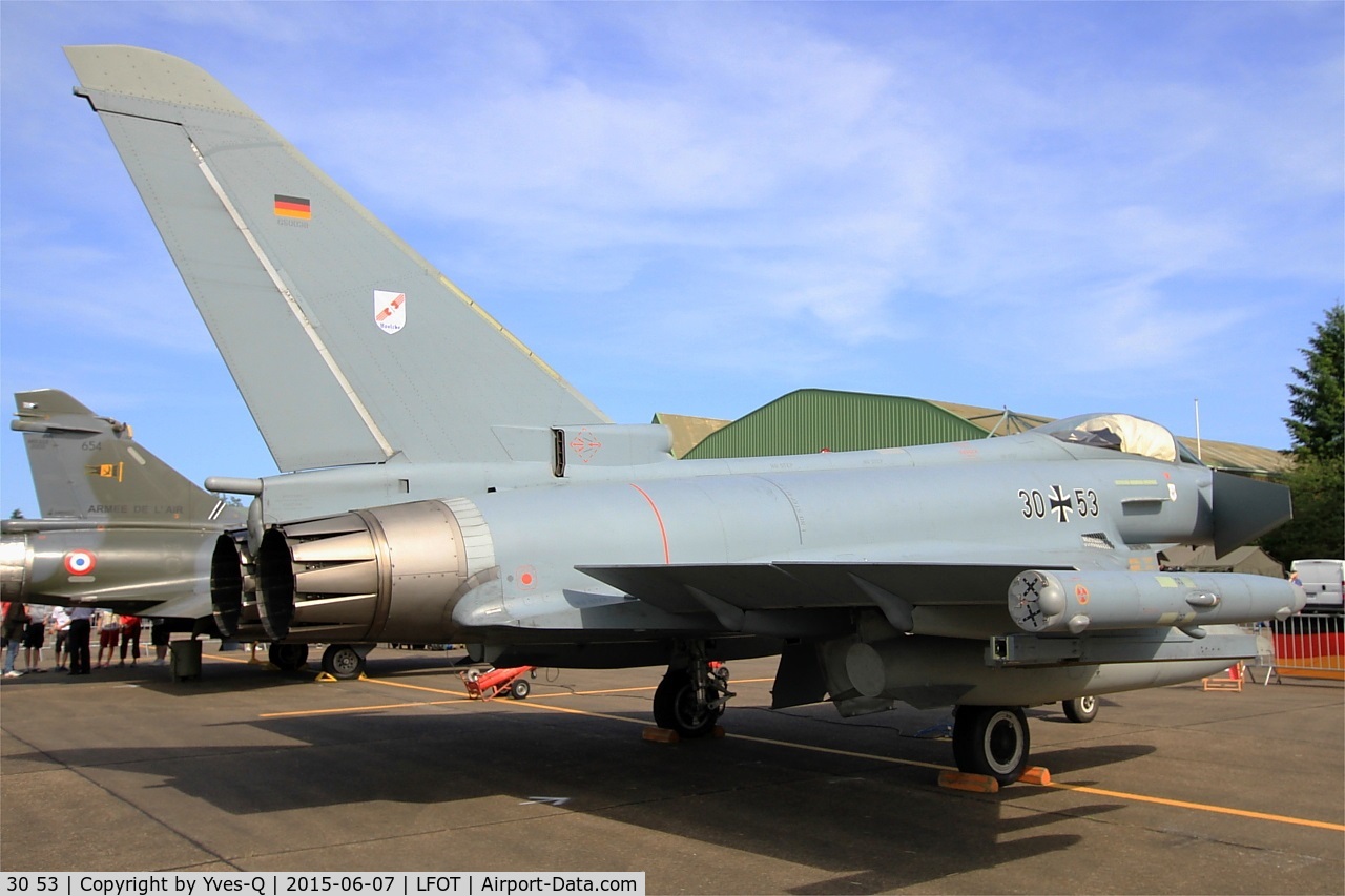 30 53, Eurofighter EF-2000 Typhoon S C/N GS038, German Air Force Eurofighter EF-2000 Typhoon, Static display, Tours-St Symphorien Air Base 705 (LFOT-TUF) Open day 2015