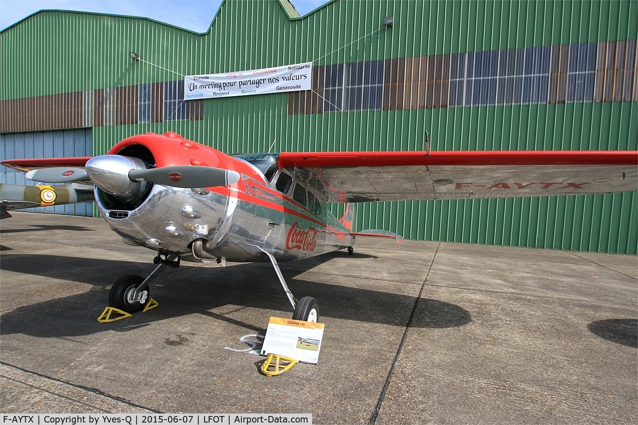 F-AYTX, 1950 Cessna 195 C/N 7496, Cessna 195, Static display, Tours-St Symphorien Air Base 705 (LFOT-TUF) Open day 2015