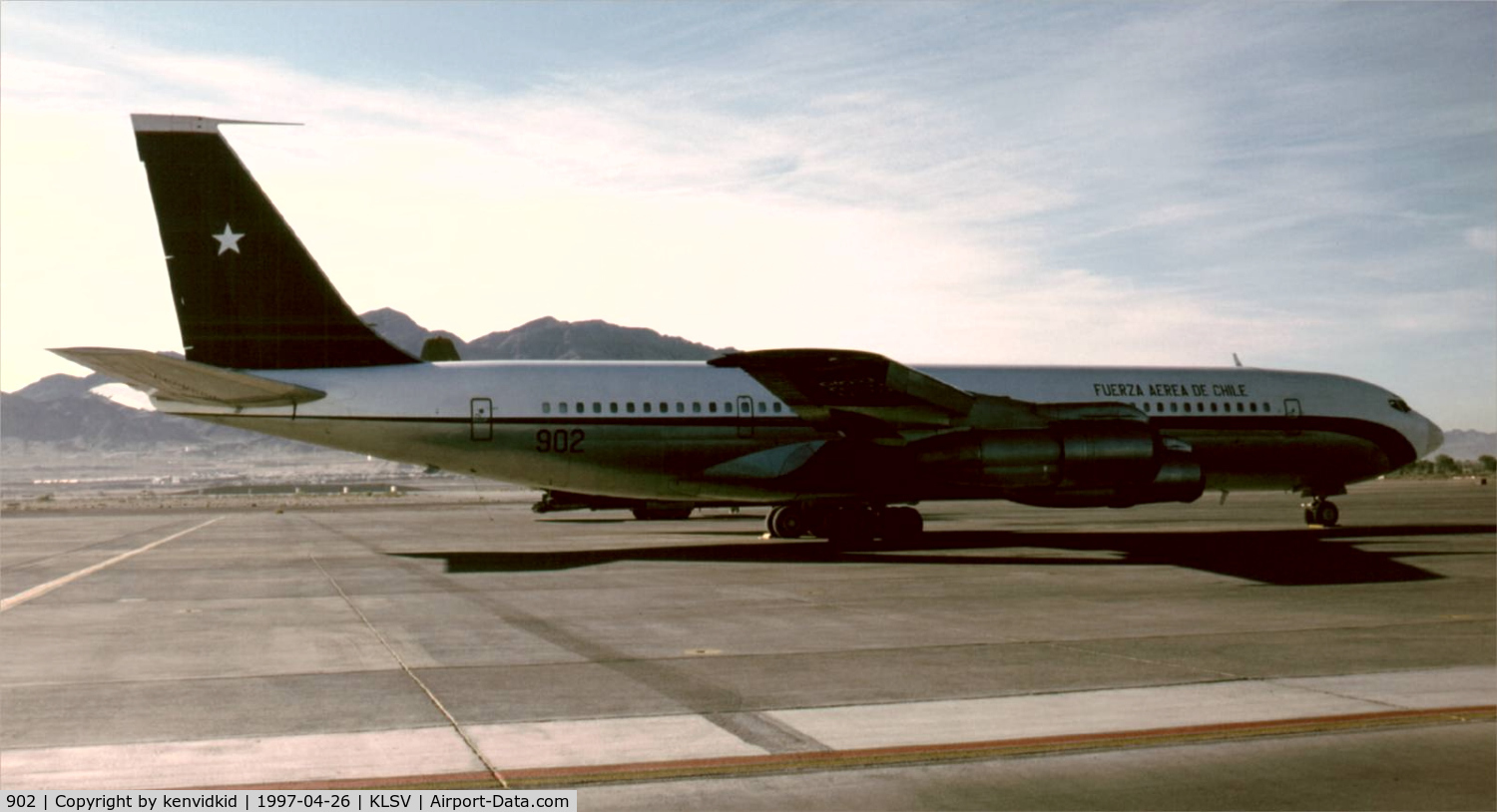 902, 1967 Boeing 707-351C C/N 19443, At the 1997 50th Anniversary of the USAF air display, Nellis AFB.