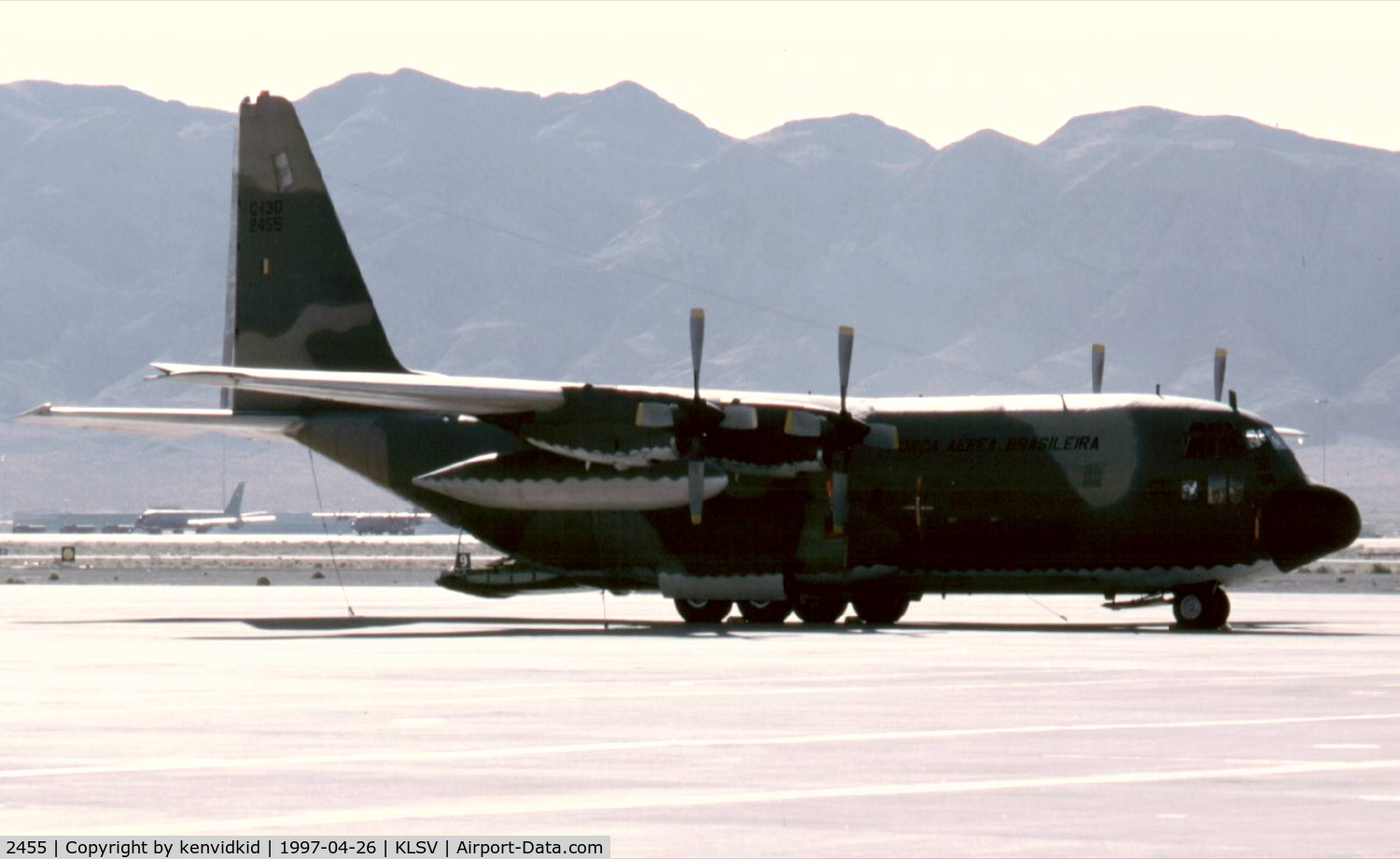 2455, 1967 Lockheed C-130E Hercules C/N 382-4202, At the 1997 50th Anniversary of the USAF air display, Nellis AFB.