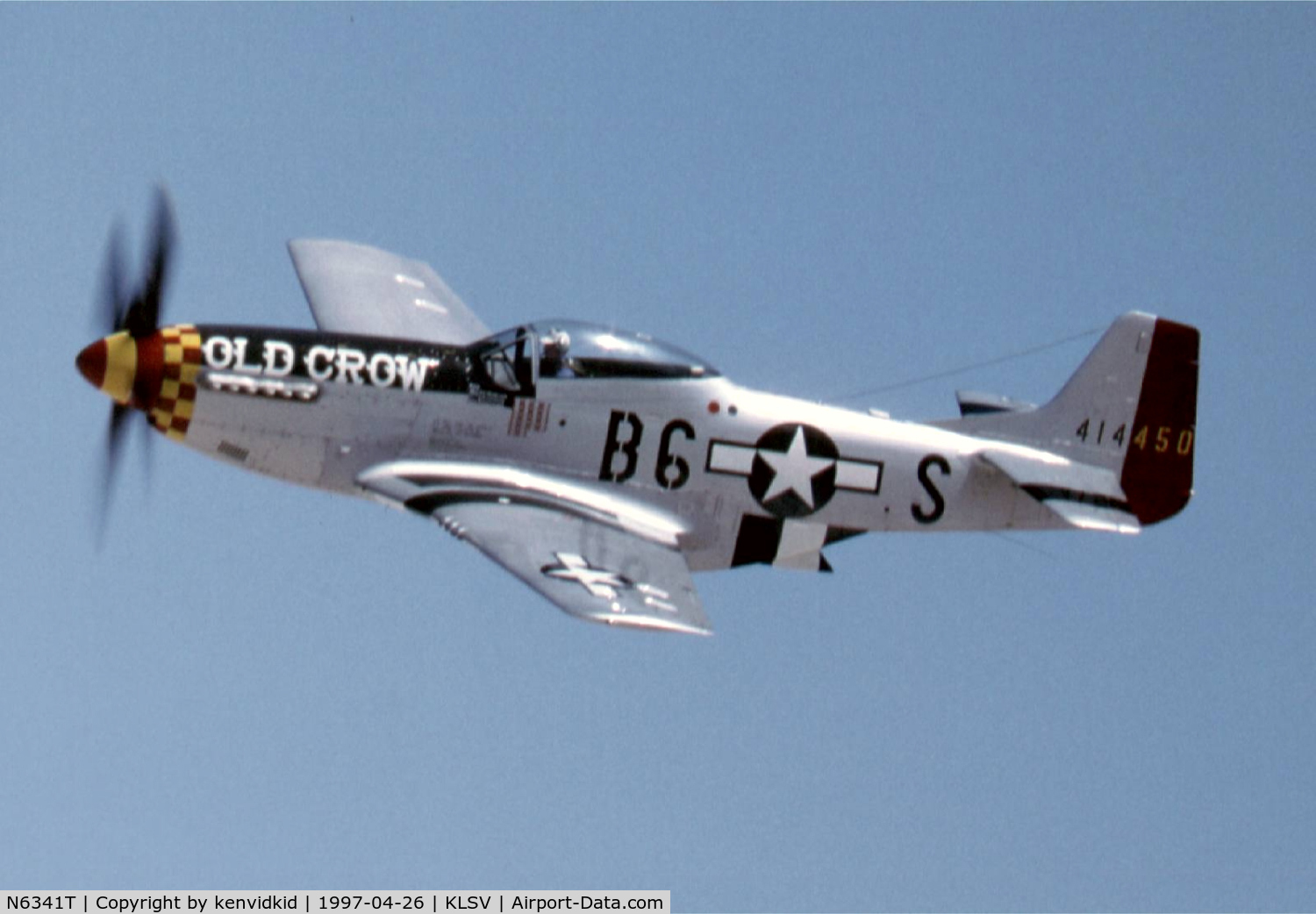N6341T, 1944 North American P-51D Mustang C/N 44-74774, At the 1997 50th Anniversary of the USAF air display, Nellis AFB.