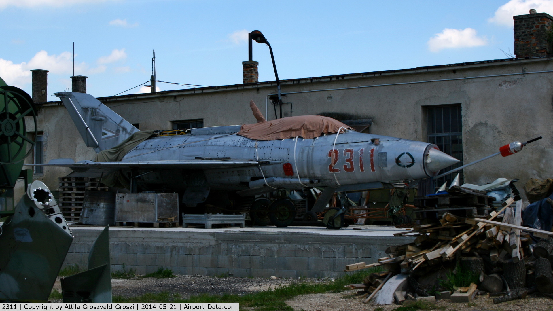 2311, 1962 Mikoyan-Gurevich MiG-21F-13 C/N 742311, Kövesgyür-puszta, Hungary. A collector's site