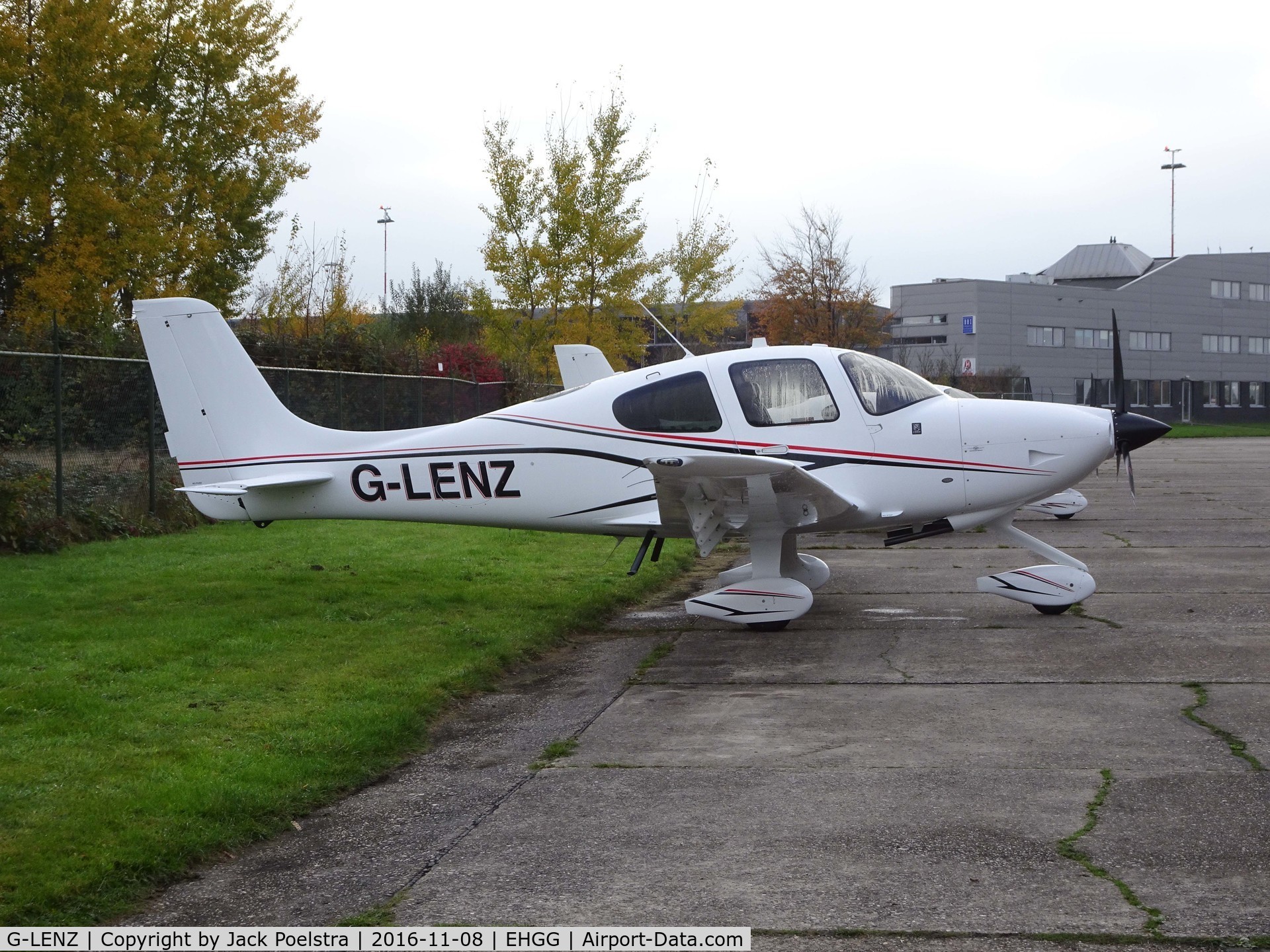 G-LENZ, 2016 Cirrus SR20 C/N 2304, G-LENZ at ramp of General Enterprise at Groningen airport