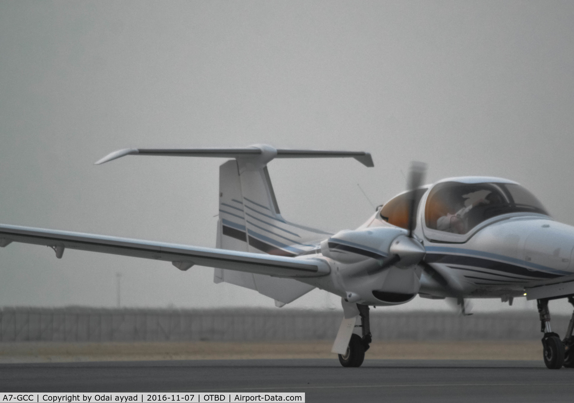 A7-GCC, 2014 Diamond DA-42 VI Twin Star C/N 42.N187, DA42 VI in a wonderful day in Al Khor Airport after landing