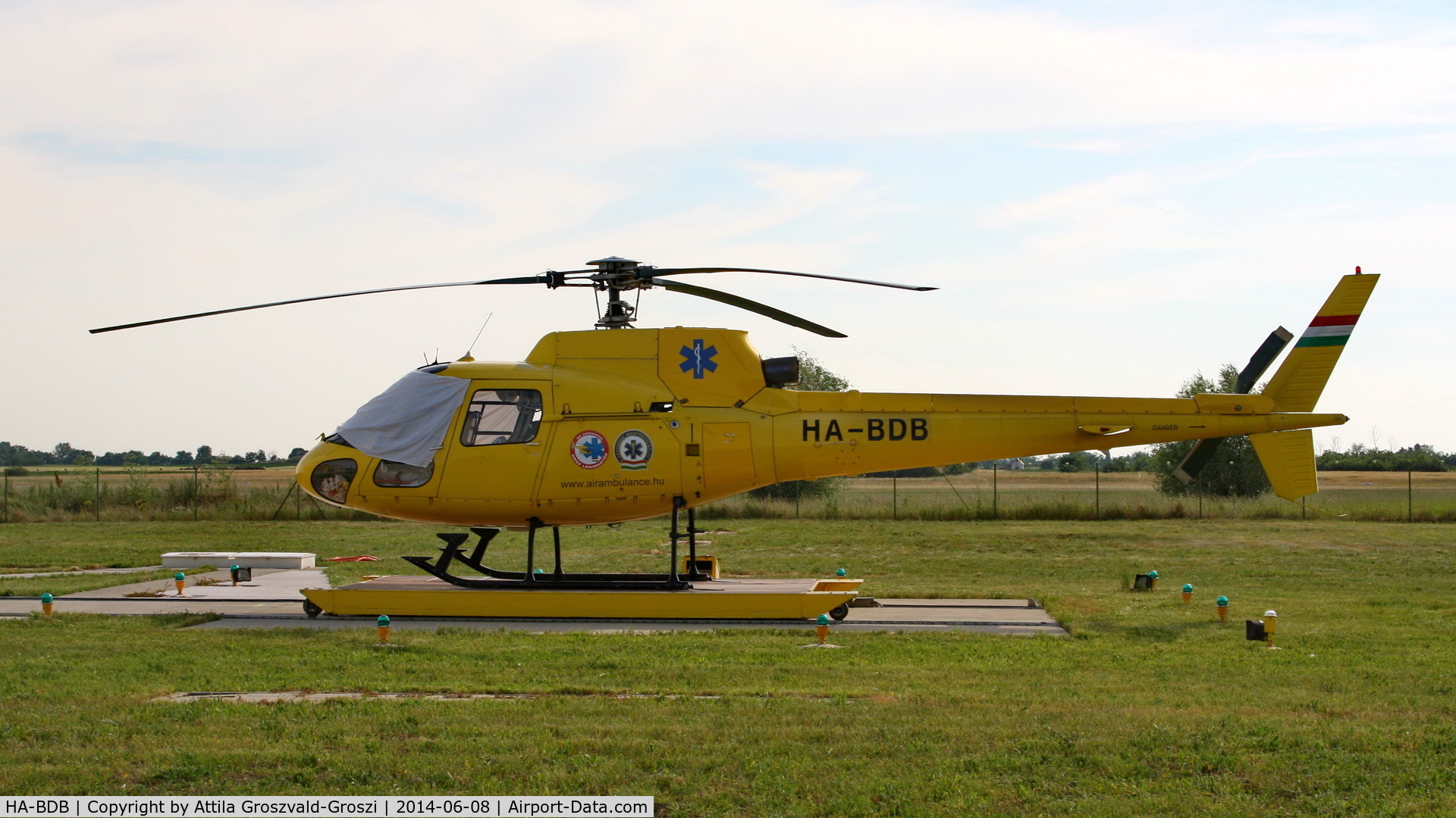 HA-BDB, 1992 Aérospatiale AS-350B Ecureuil C/N 2607, 5.No. air ambulance base, Szentes