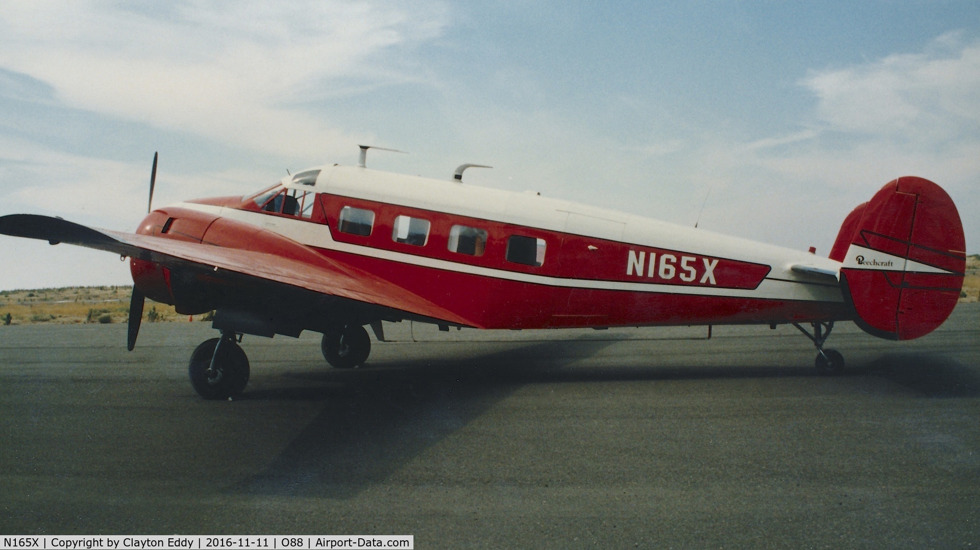 N165X, 1956 Beech E18S C/N BA-189, N165X at the old Rio Vista Airport in California.