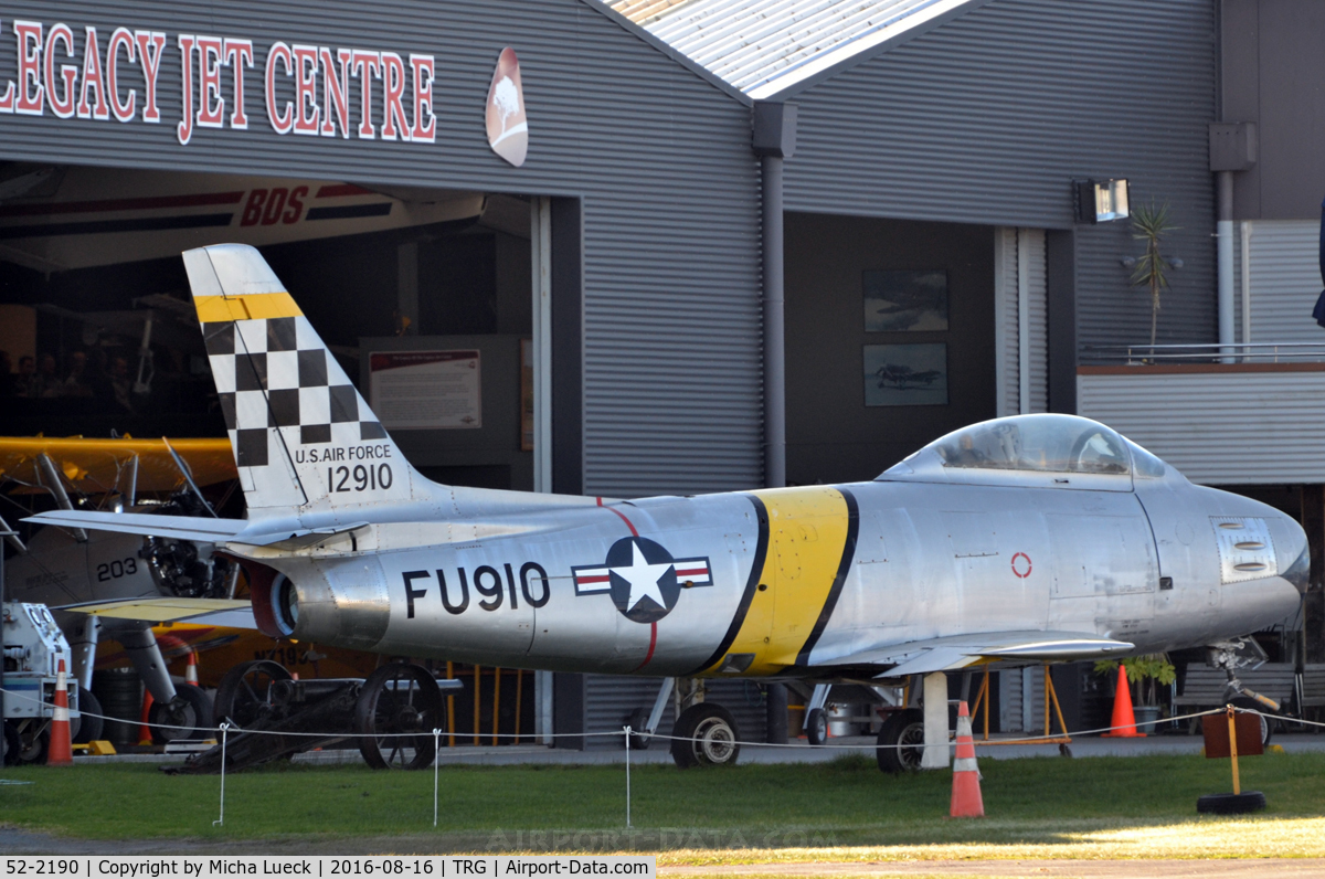 52-2190, 1952 North American F-86F Sabre C/N 191-269, At Tauranga