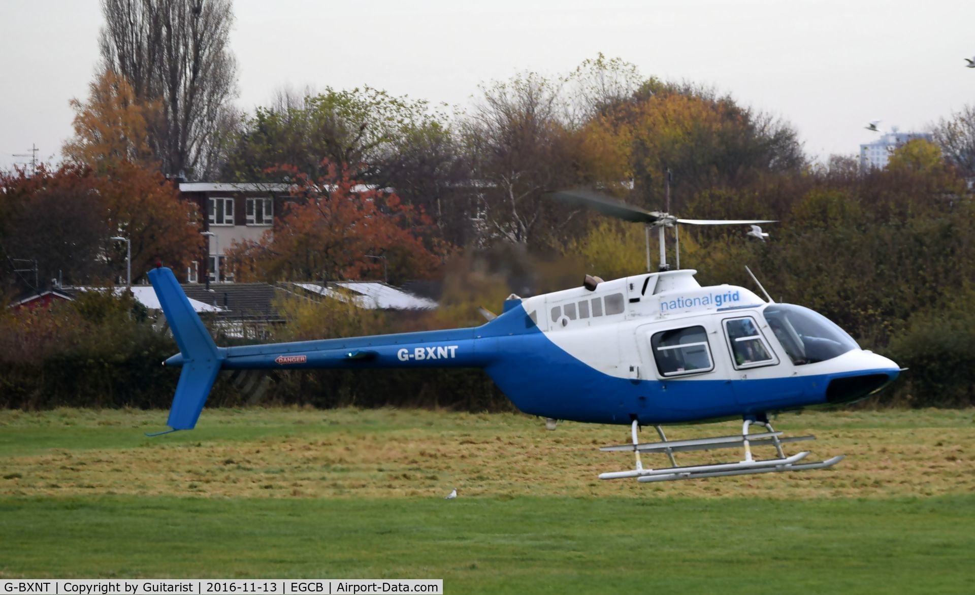 G-BXNT, 1977 Bell 206B JetRanger III C/N 2398, At City Airport Manchester (Barton)