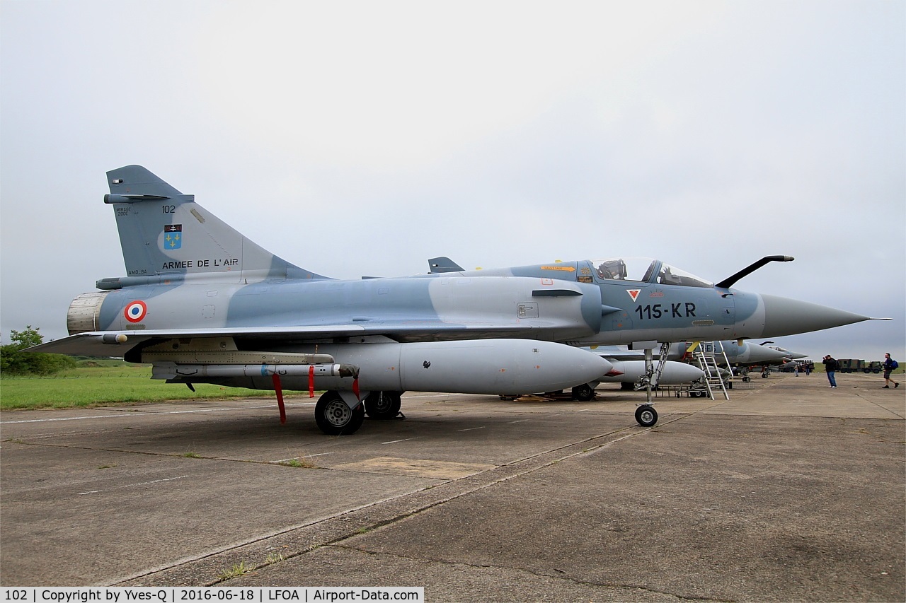 102, Dassault Mirage 2000C C/N 365, Dassault Mirage 2000C, Static display, Avord Air Base 702 (LFOA) Open day 2016