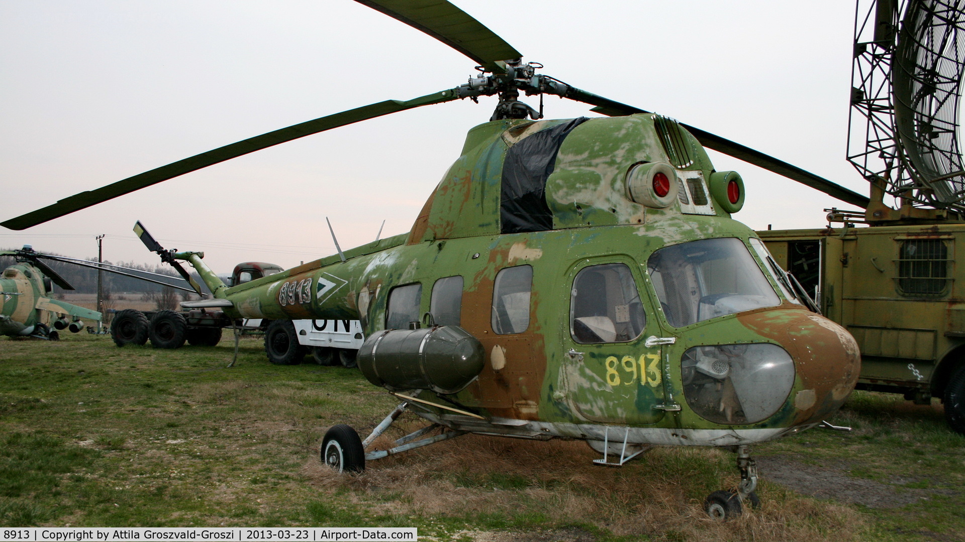 8913, 1985 WSK Swidnik Mi-2 C/N 518913104, Zamárdi, military technology collection. Hungary