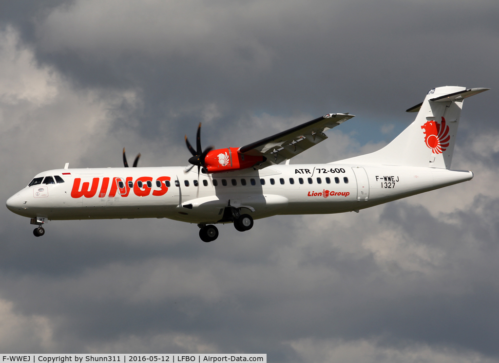 F-WWEJ, 2016 ATR 72-600 (72-212A) C/N 1327, C/n 1327 - To be PK-WHT