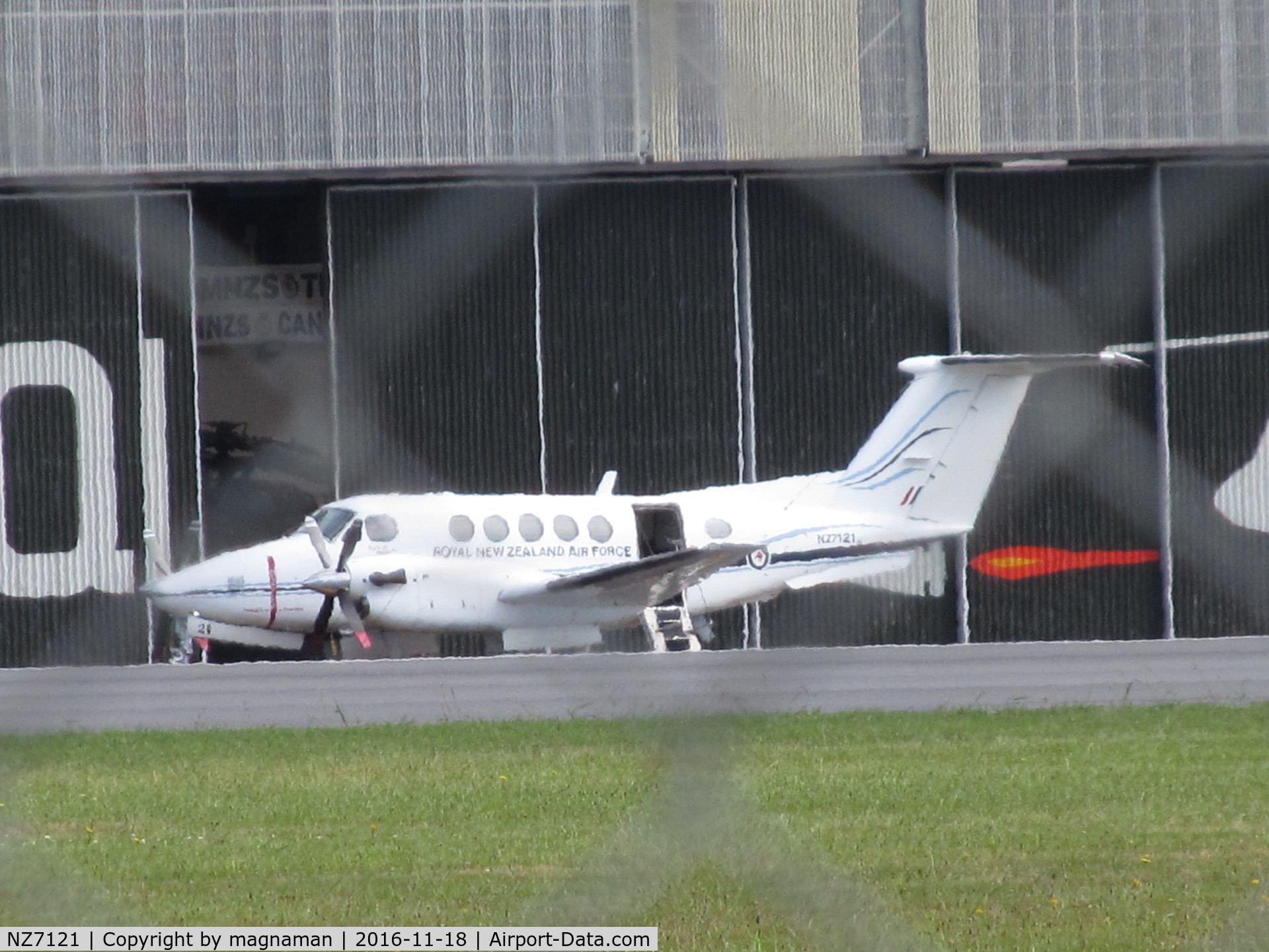 NZ7121, 2006 Raytheon B200 King Air C/N BB-1847, long range through perimeter fence on hot day!
At Whenuapai west of Auckland