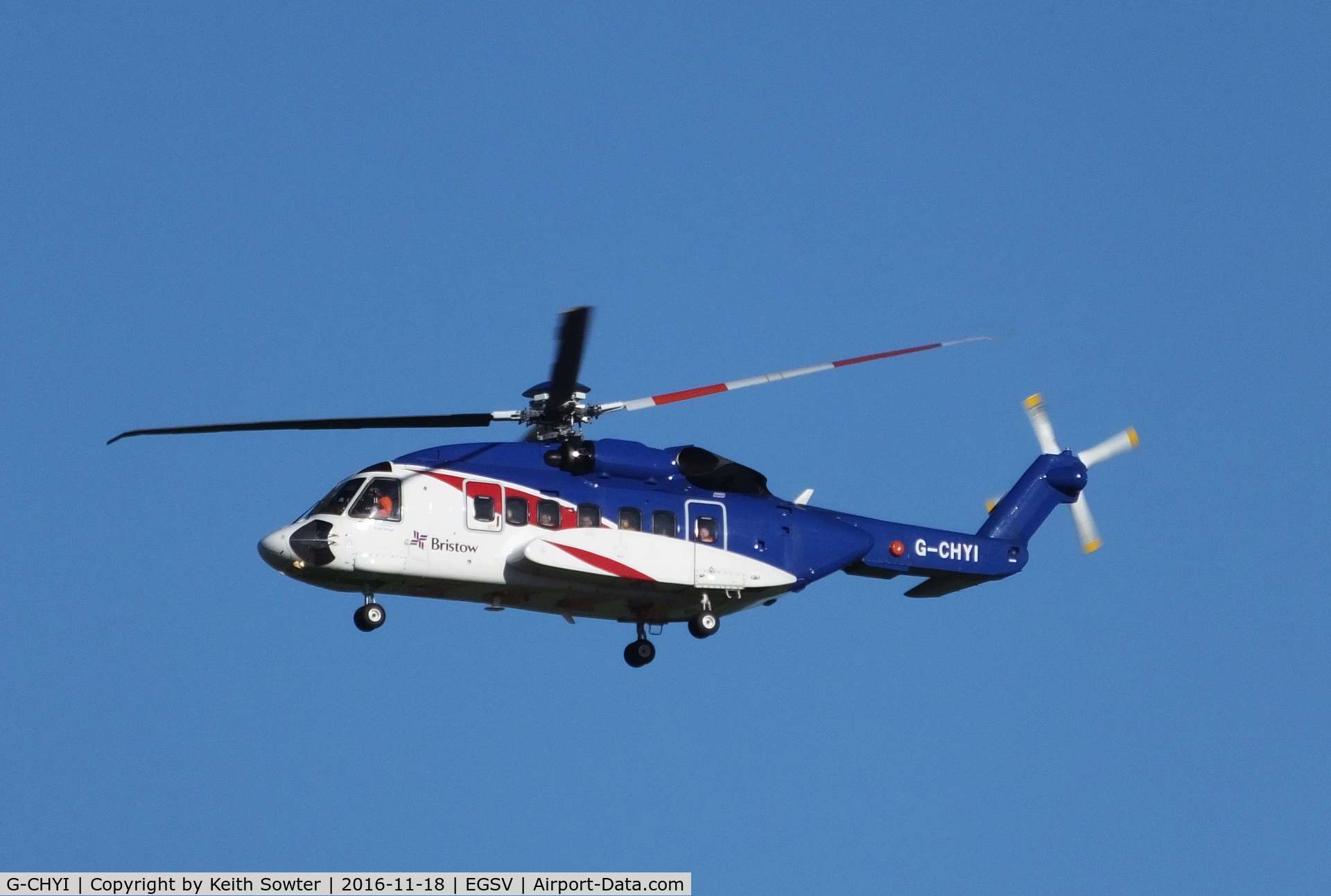 G-CHYI, 2013 Sikorsky S-92A C/N 920197, taking off