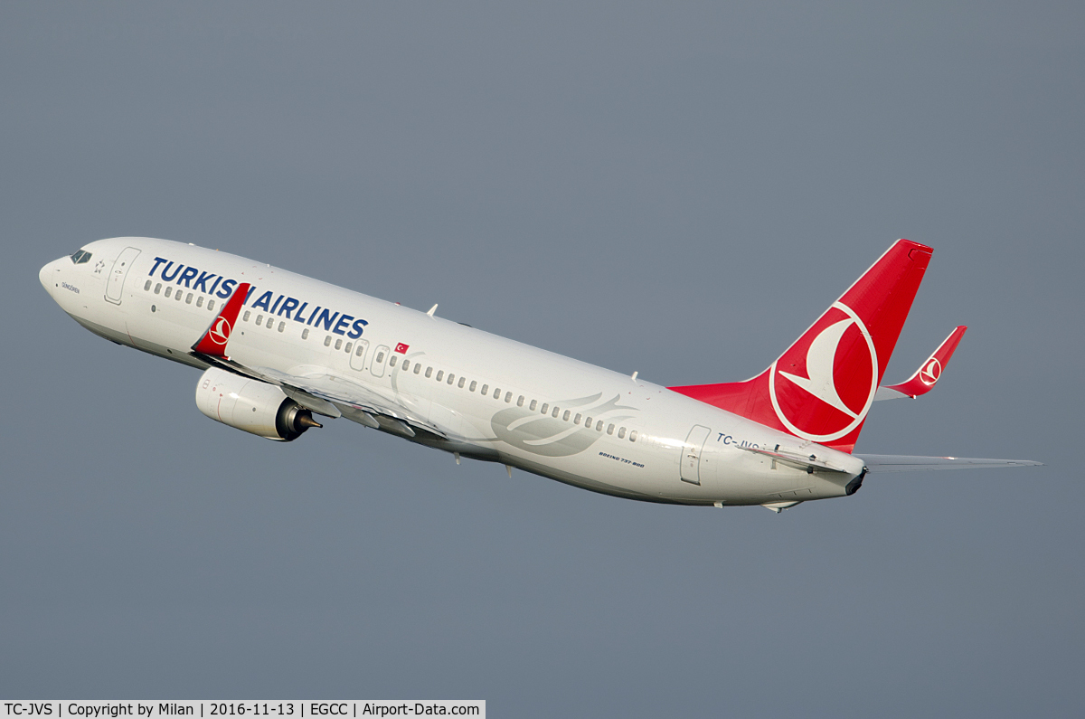 TC-JVS, 2016 Boeing 737-8F2 C/N 60021/5911, TK1994 to Istanbul (IST) depatrs 23R