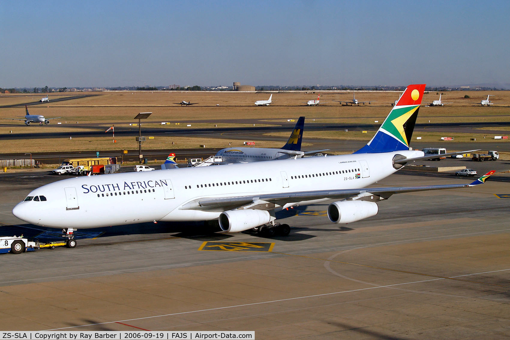 ZS-SLA, 1992 Airbus A340-211 C/N 008, Airbus A340-212 [008] (South African Airways) Johannesburg Int~ZS 19/09/2006