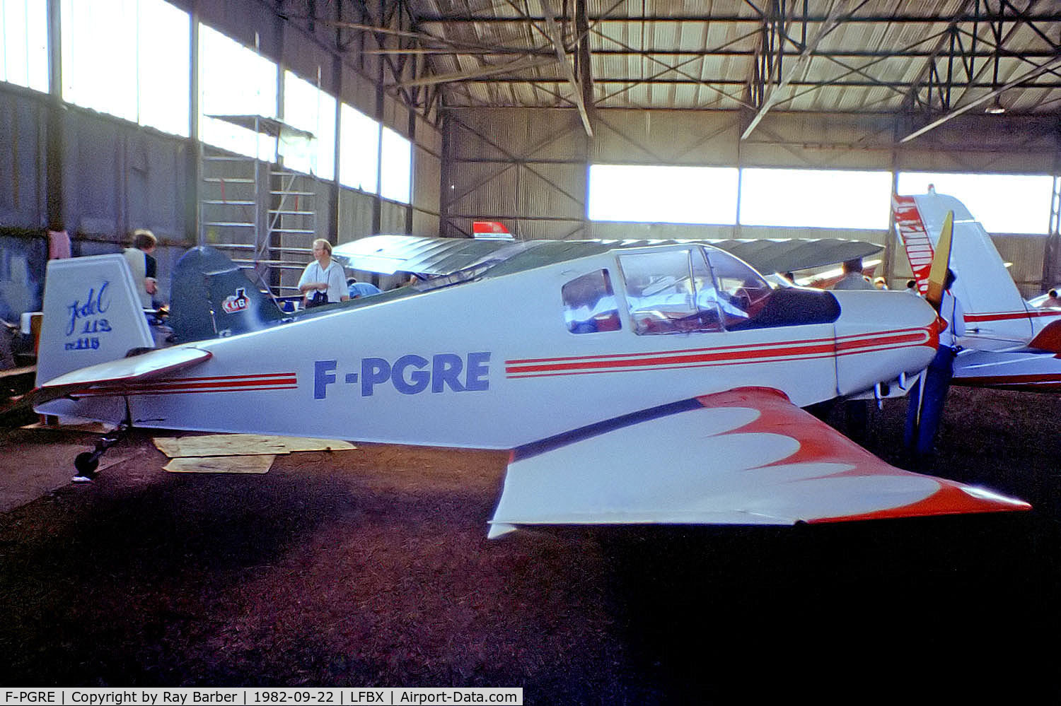 F-PGRE, Jodel D-112 C/N 115, Jodel D.112 [115] Perigueux-Bassillac~F 22/09/1982. From a slide.