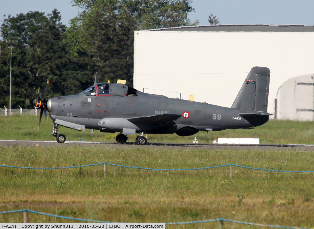 F-AZYI, Breguet Br.1050 Alize C/N 59, Ready for take off for LFBF due to an Airshow tomorrow...