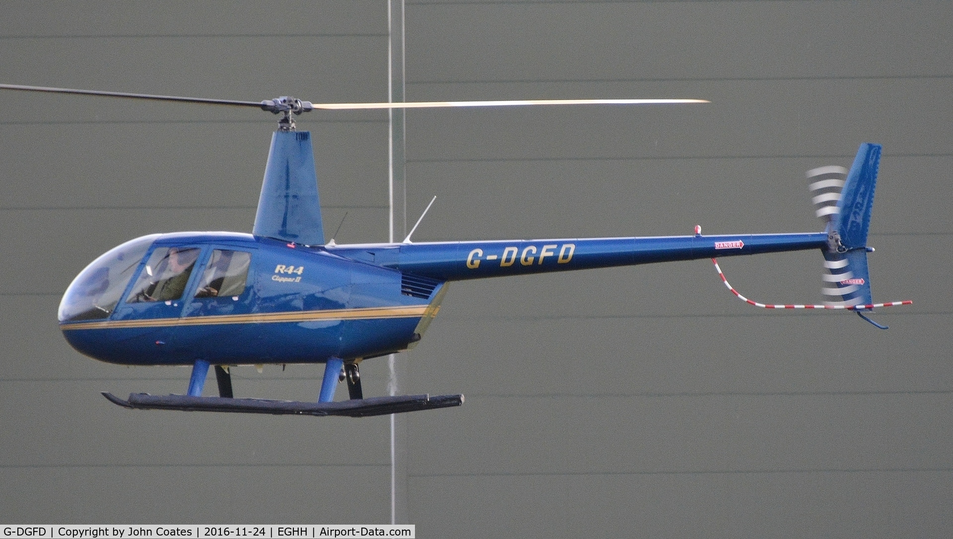 G-DGFD, 2010 Robinson R44 Clipper II C/N 13027, Arriving at Bliss Avn.