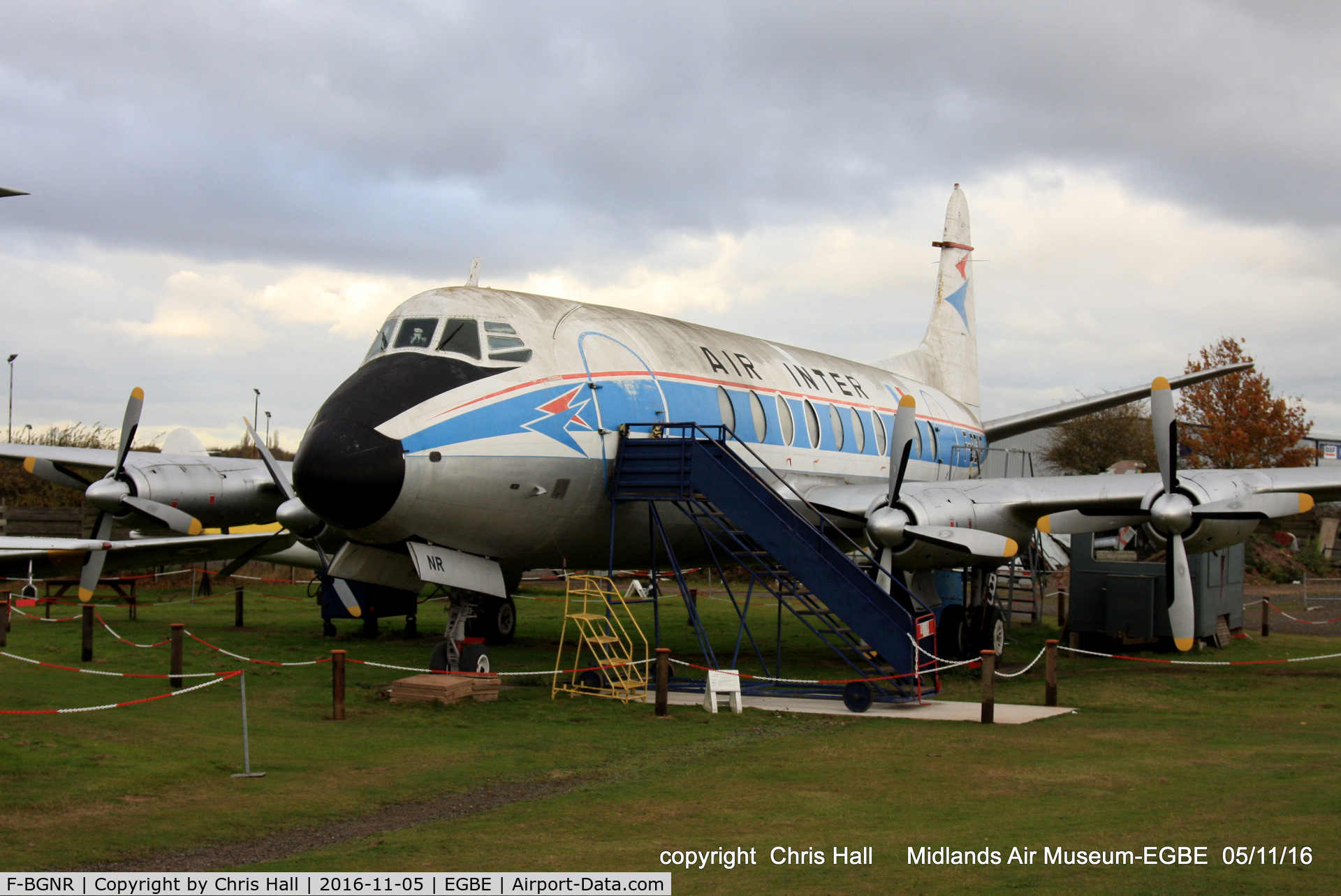 F-BGNR, 1954 Vickers Viscount 708 C/N 35, preserved at the Midland Air Museum