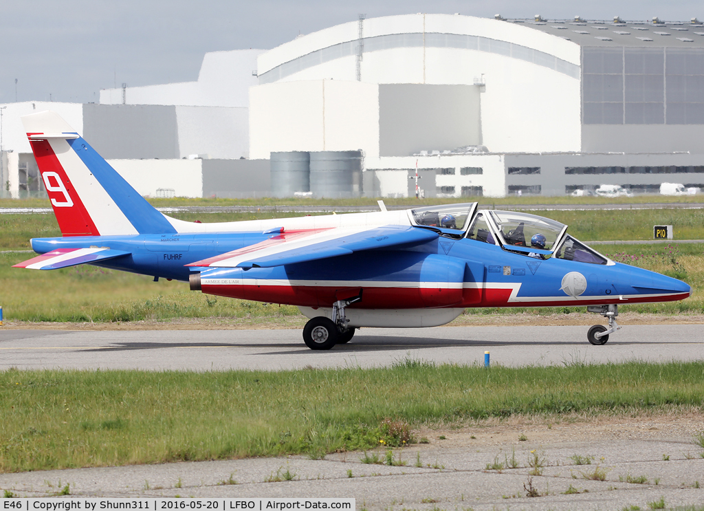 E46, Dassault-Dornier Alpha Jet E C/N E46, Taxiing to the General Aviation area...